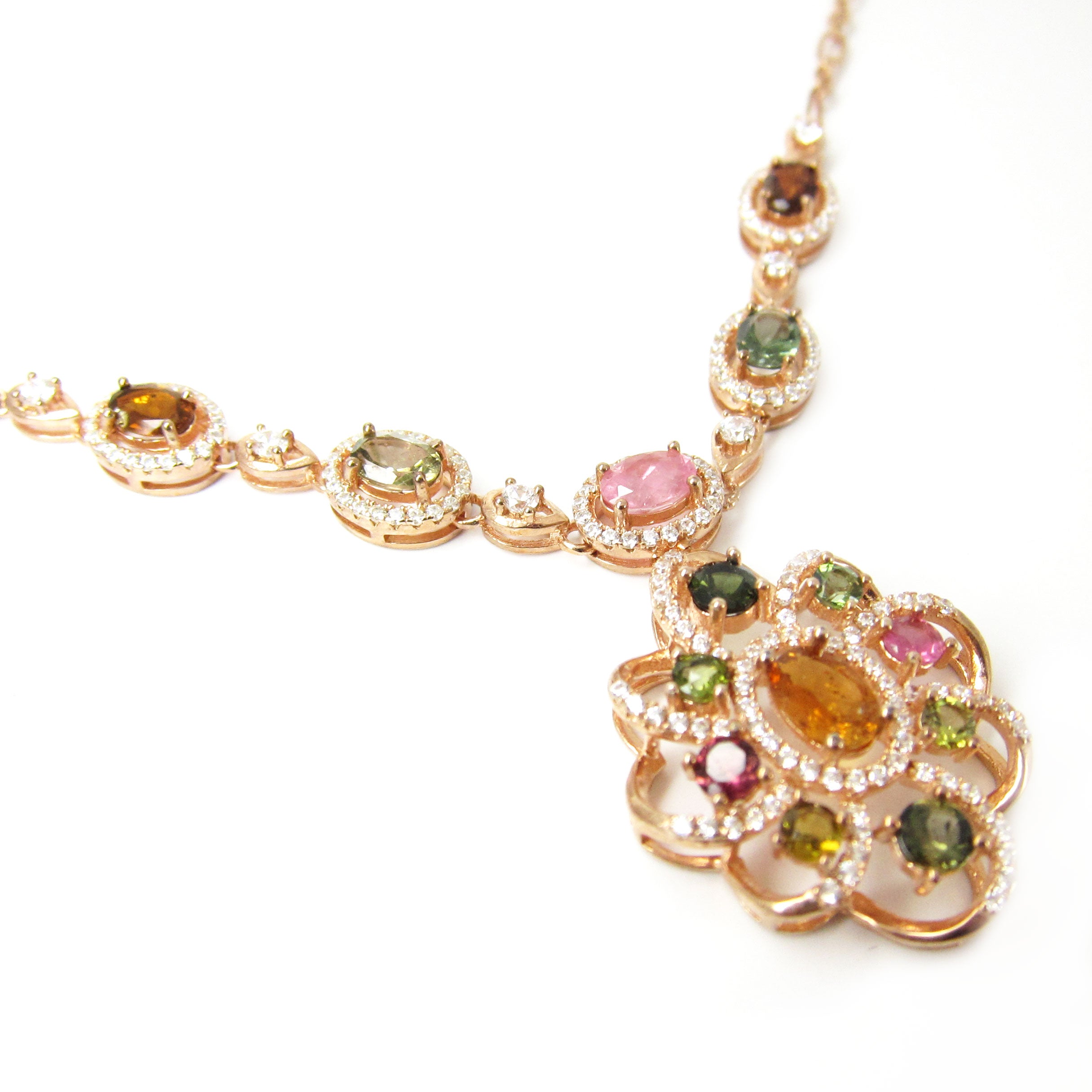925 Sterling Silver Tourmaline Necklace for Women | Genuine Gemstone Jewelry | Elegant Pendant Necklace for Everyday Wear & Special Occasions