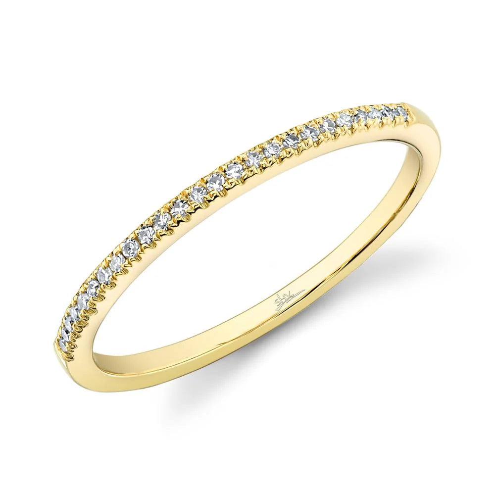 Shy Creation Diamond Band Ring - Elegant 14K Gold Plated Cubic Zirconia Wedding Engagement Ring for Women | Perfect for Proposals, Anniversaries, and Special Occasions