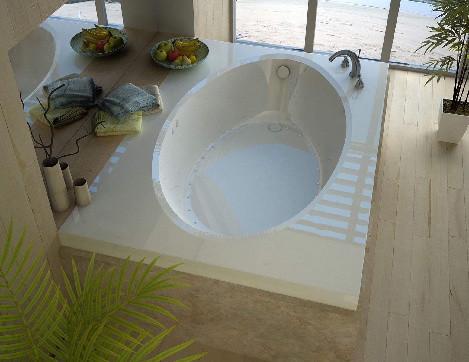 Avano 4260VAL 59-Inch Drop-In Air Tub with 24 Hydrotherapy Jets, 3-Speed Blower & Left Drain - Luxurious Soaking for Spa, Bathroom & Relaxation