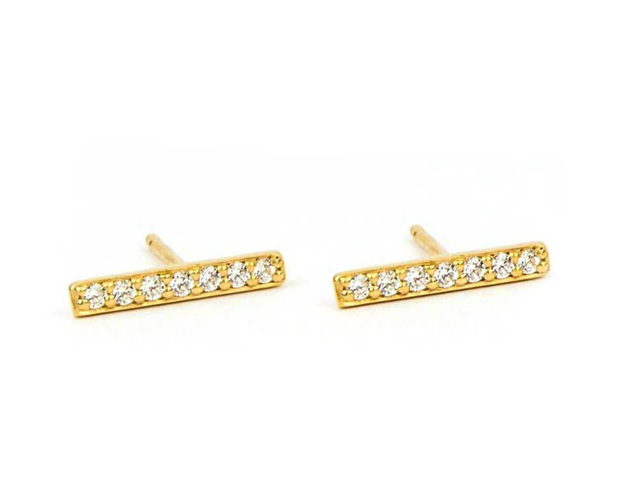 Solid Gold Diamond Stud Earrings for Women – Elegant Jewelry Box Set with Sapphires, Rubies & Blue Diamonds | Perfect for Weddings, Parties & Special Occasions