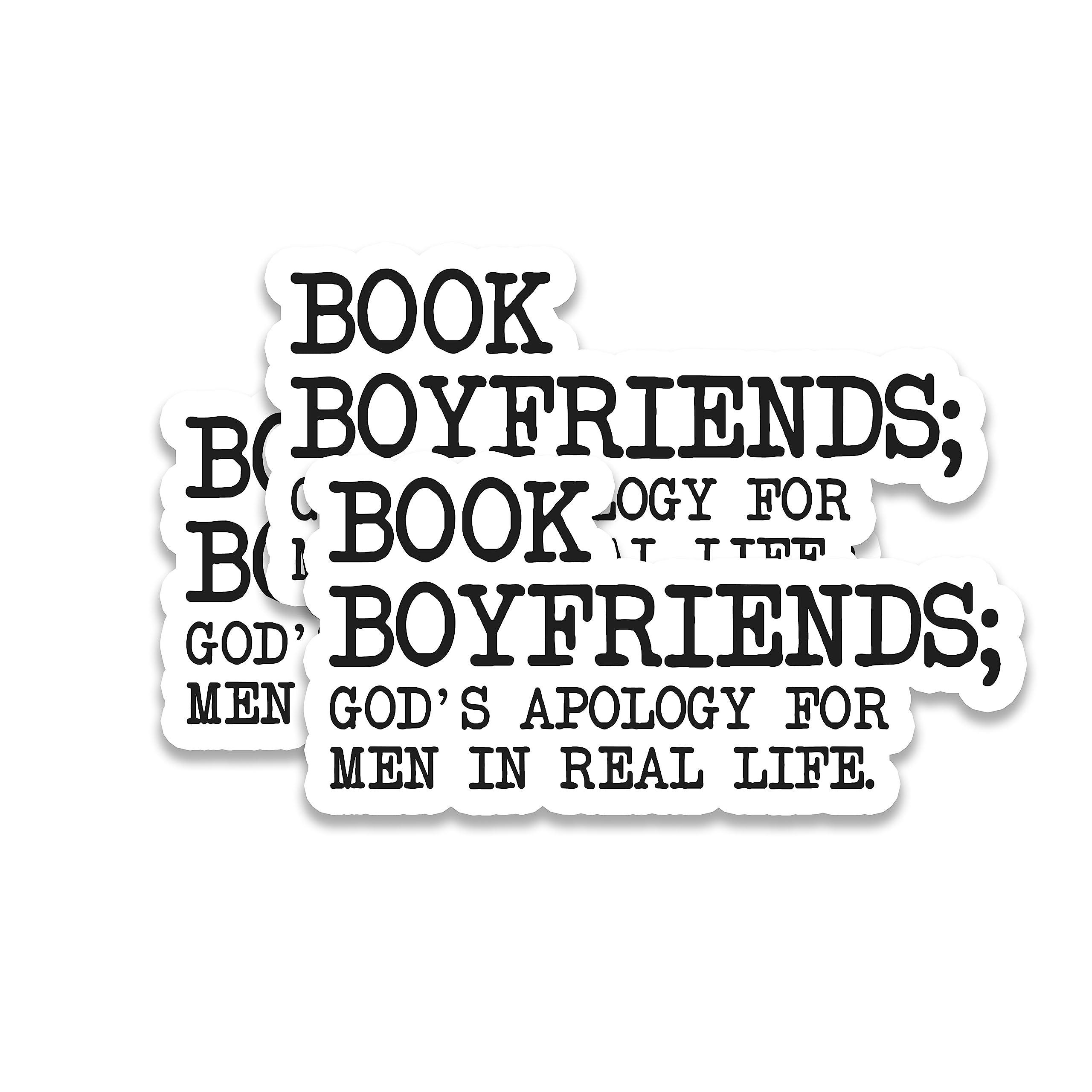 Book Boyfriends Stickers - Funny Bookish Vinyl Decals for Laptop, Phone, Water Bottles & Kindle (4 Inch) - Perfect Gifts for Book Lovers, Reading Accessories & BookTok Fans - Great for Personalizing Devices & Showing Literary Love