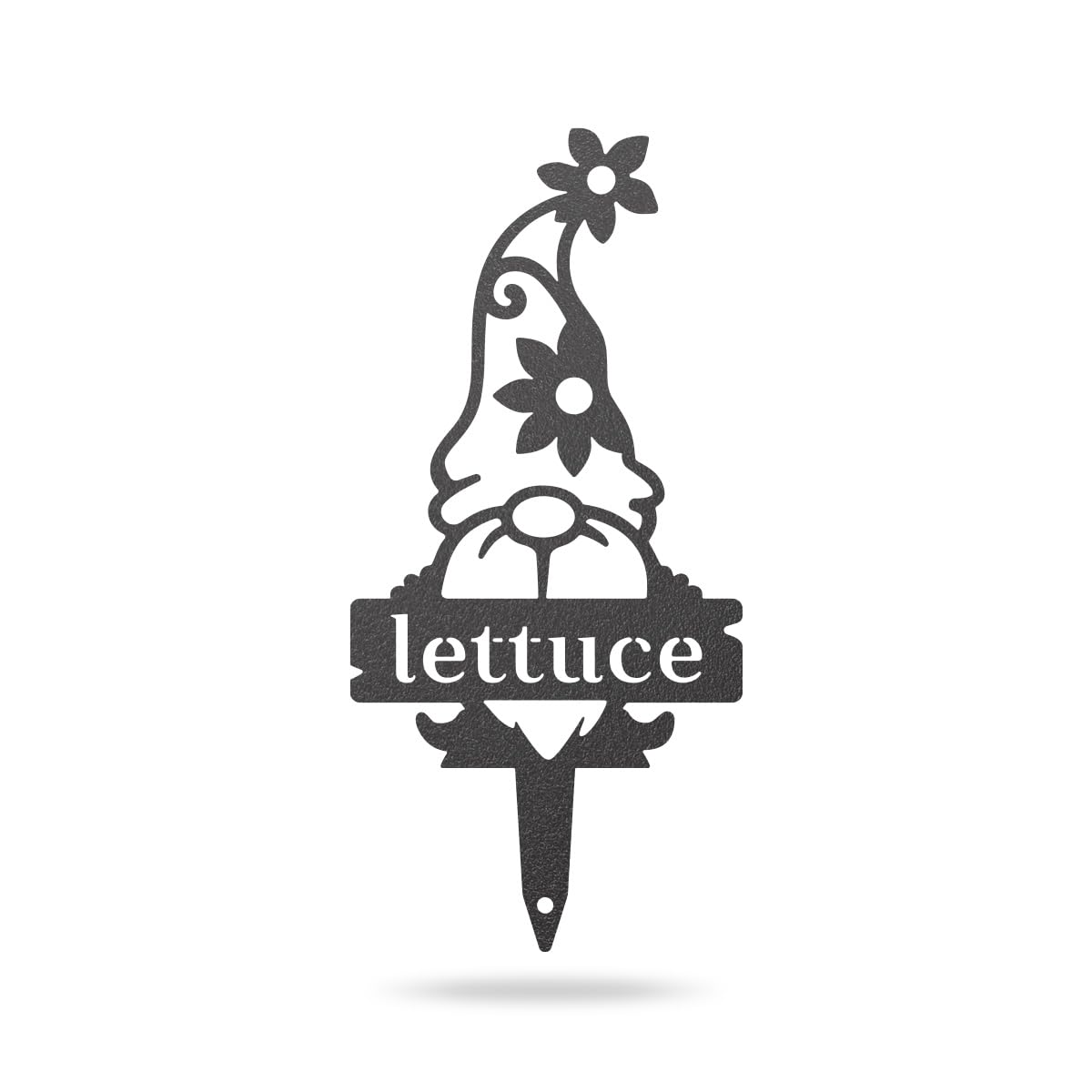 RealSteel Metal Gnome Plant Markers - Durable Garden Labels & Vegetable Tags for Outdoor Decor, Yard Stakes - Perfect Gardening Gift for Lettuce & Herb Gardens (Set of 6)