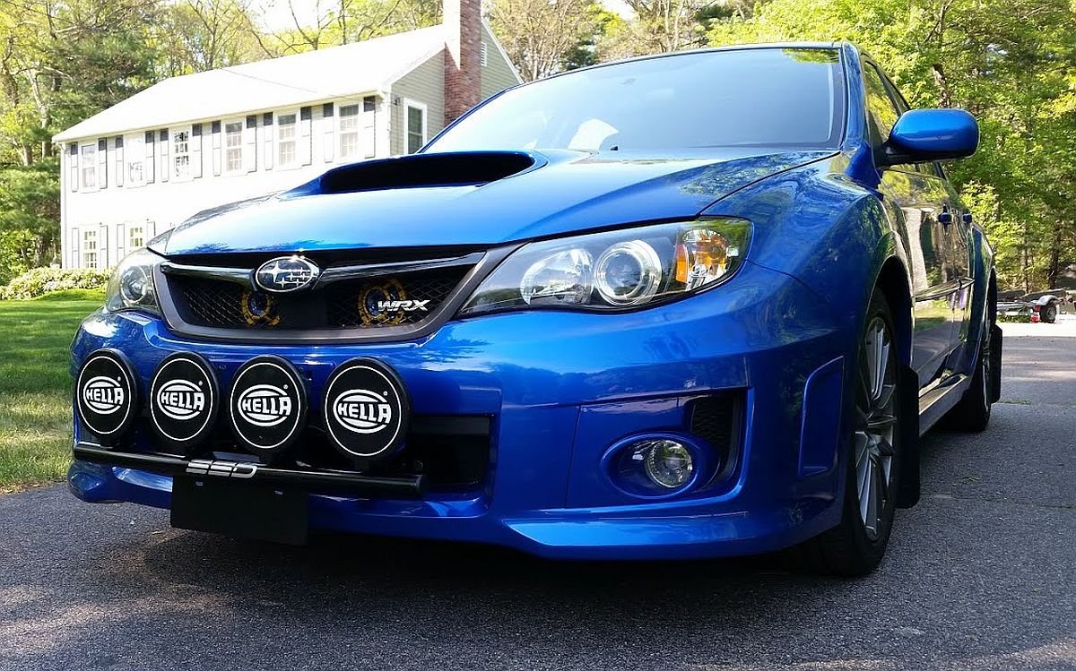2009 Subaru WRX & STI Rally Light Bar - Heavy Duty Bull Bar with 4 Light Mounts | Powder Coated Off-Road Protection | Perfect for Rally Racing & Night Driving Adventures