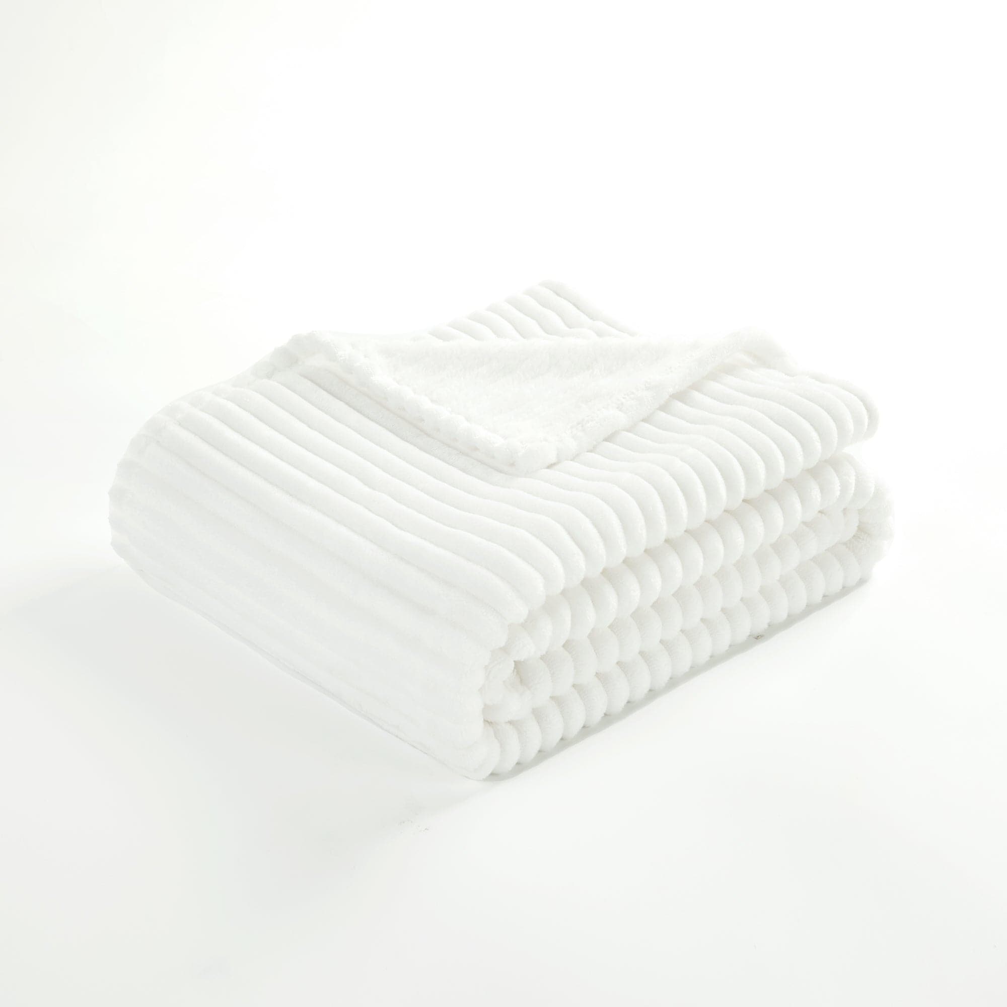 Super Soft & Cozy Faux Fur Ribbed Throw Blanket - Plush Warm Winter Bedding for Couch, Sofa, Bed - Perfect for Home Decor, Gifts & Cold Weather Comfort