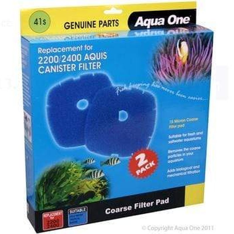 Aqua One Sponge Filter Media 15ppi 2-Pack for Nautilus 2700 & Brilliance 180 Aquariums – High-Quality Foam for Fish Tank Filtration – Perfect for Freshwater and Saltwater Aquariums