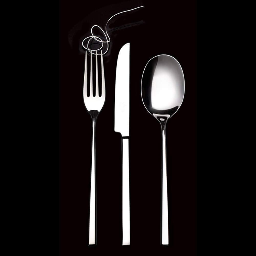 Premium Gualtiero Marchesi 18-Piece Stainless Steel Cutlery Set - Knife Fork Spoon Set for Fine Dining, Wedding Gifts & Home Kitchen Essentials