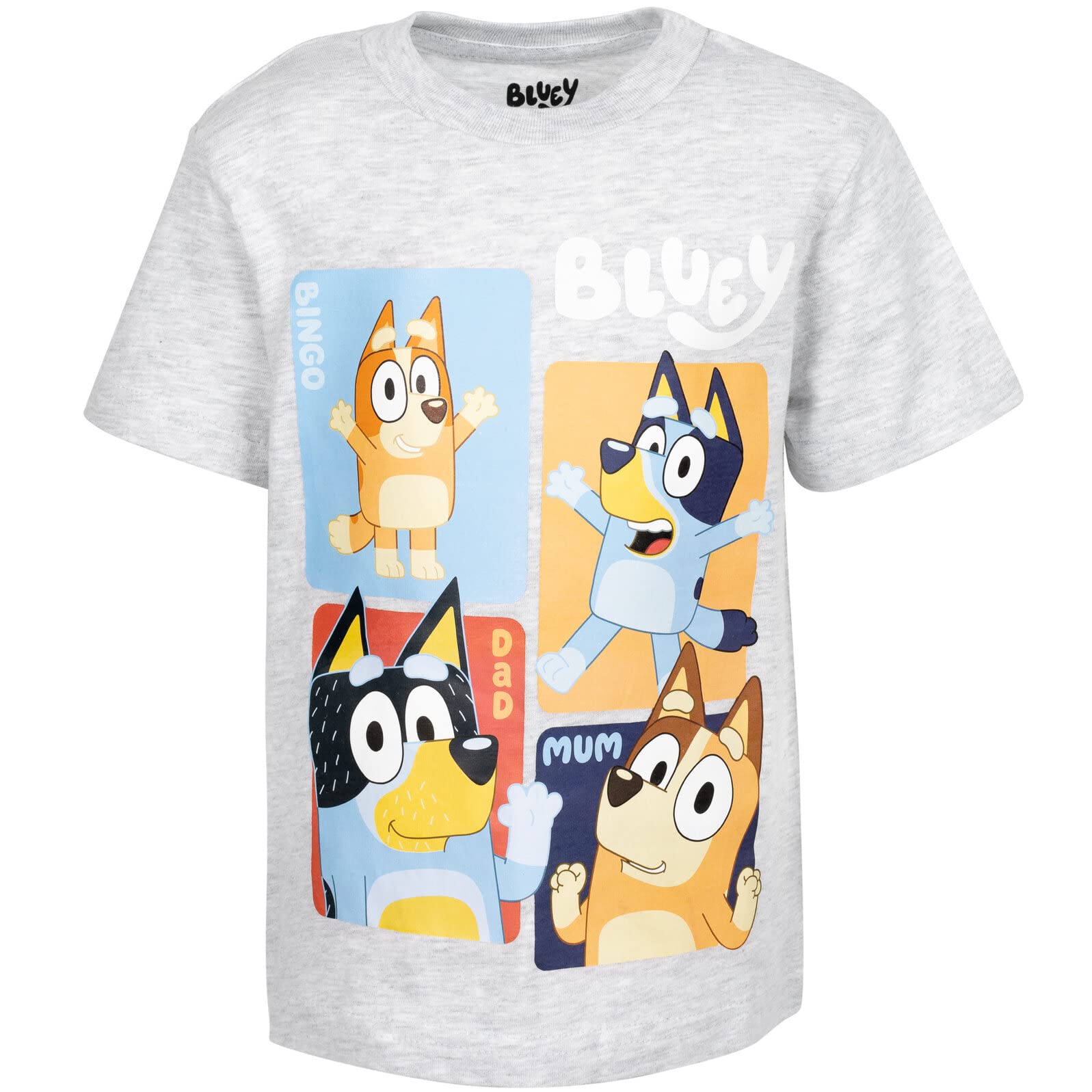 Bluey 2 Pack Kids T-Shirts for Toddlers & Little Boys - Soft Cotton Cartoon Character Tees for Playtime, School & Family Outings