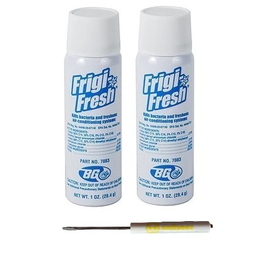 BG Frigi-Fresh Small 1 Ounce Odor Eliminator Spray (2-Pack) - Portable Air Freshener for Cars, Homes & Offices | Includes Free Pocket Screwdriver