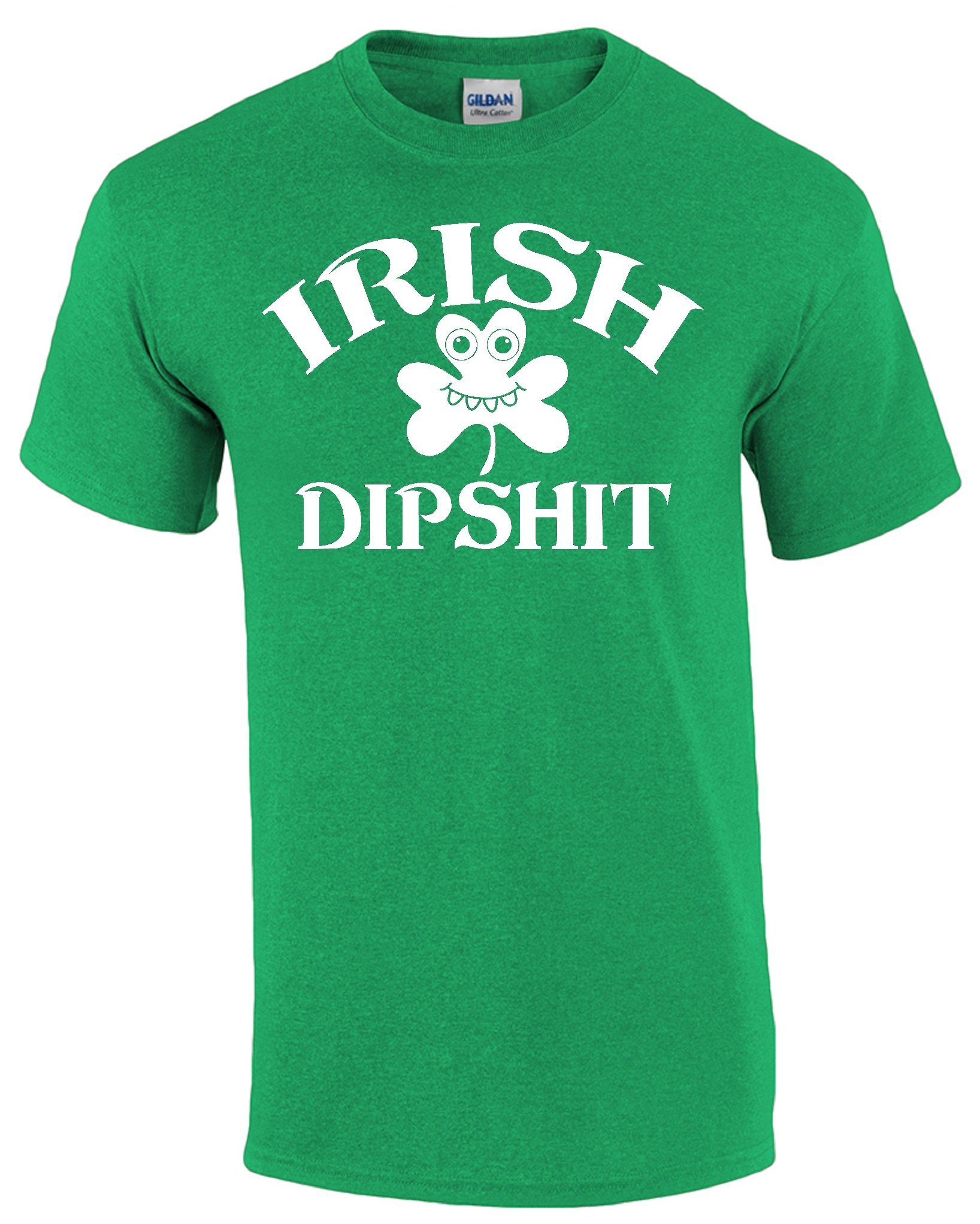 STUFF WITH ATTITUDE Irish Dipshit Kelly Green T-Shirt | Funny Novelty Graphic Tee for Men & Women | Perfect for St. Patrick's Day, Pub Crawls & Irish Pride Events