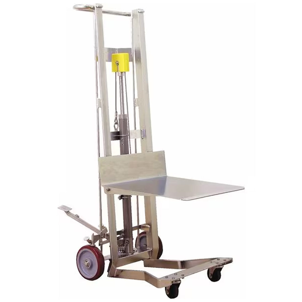 Heavy Duty 4-Wheel Hydraulic Foot Pump Pallet Jack - 750 lb Capacity for Warehouse, Loading Dock & Industrial Use
