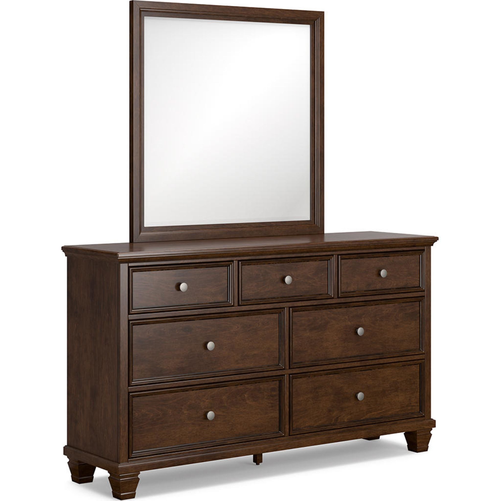 Danabrin 5-Piece Queen Panel Bedroom Set - Modern Wood Bed Frame, Nightstand, Dresser & Mirror - Perfect for Master Bedroom or Guest Room Decor