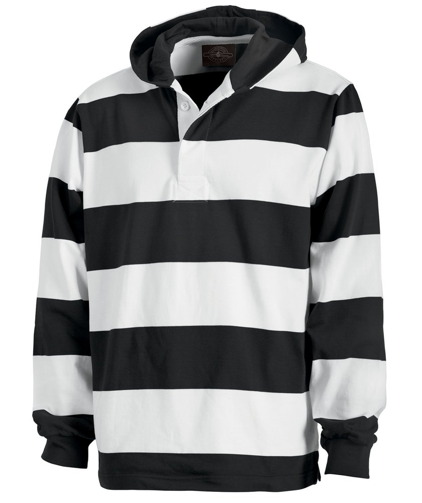 Charles River Apparel Men's Hooded Rugby Pullover Sweatshirt - Warm Fleece Lined Hoodie for Outdoor Activities, Sports & Casual Wear