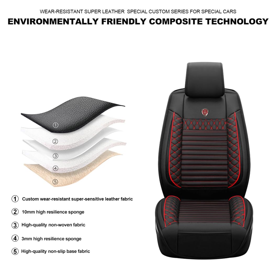 Premium Universal PU Leather Seat Covers & Pillows for BMW X5 - Durable Faux Leatherette Front Row Cushions in Beige | Perfect for Road Trips, Daily Commutes & Car Interior Protection
