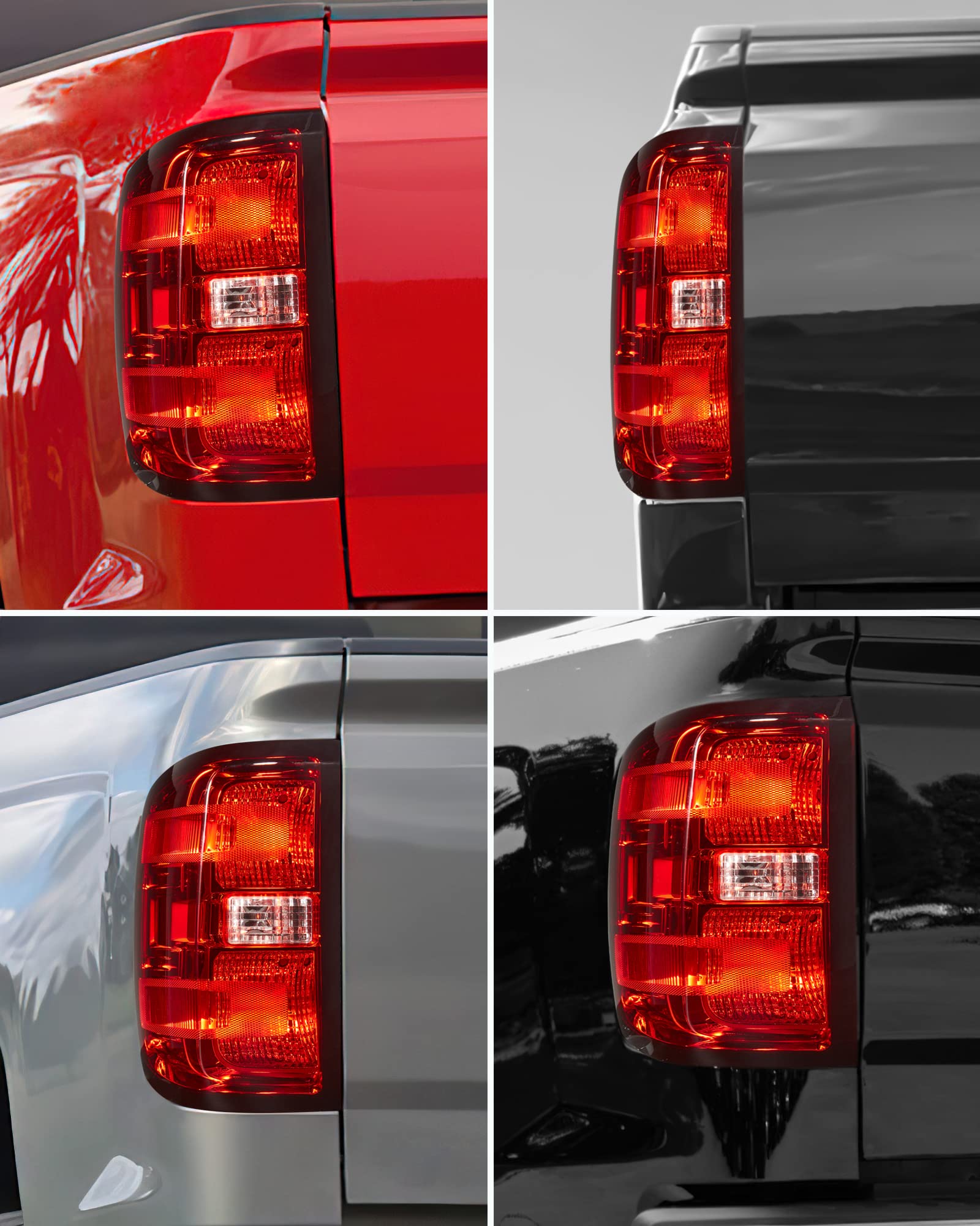 GARVEE LED Tail Light Assembly for Chevy Silverado 1500 2500HD 3500HD 2014-2018 - Smoked Lens, Sequential Turn Signal - Perfect for Off-Roading & Truck Customization