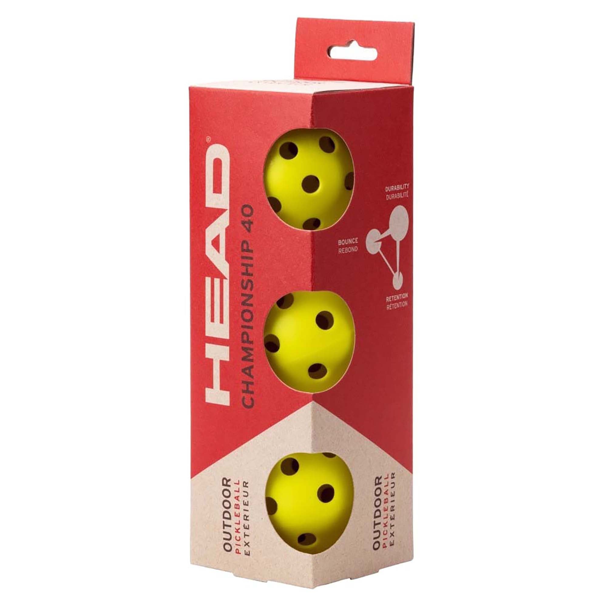 Championship Outdoor Pickleball Balls - 3 Pack | Durable & High-Visibility for Competitive Play | Perfect for Tournaments, Backyard Games & Practice