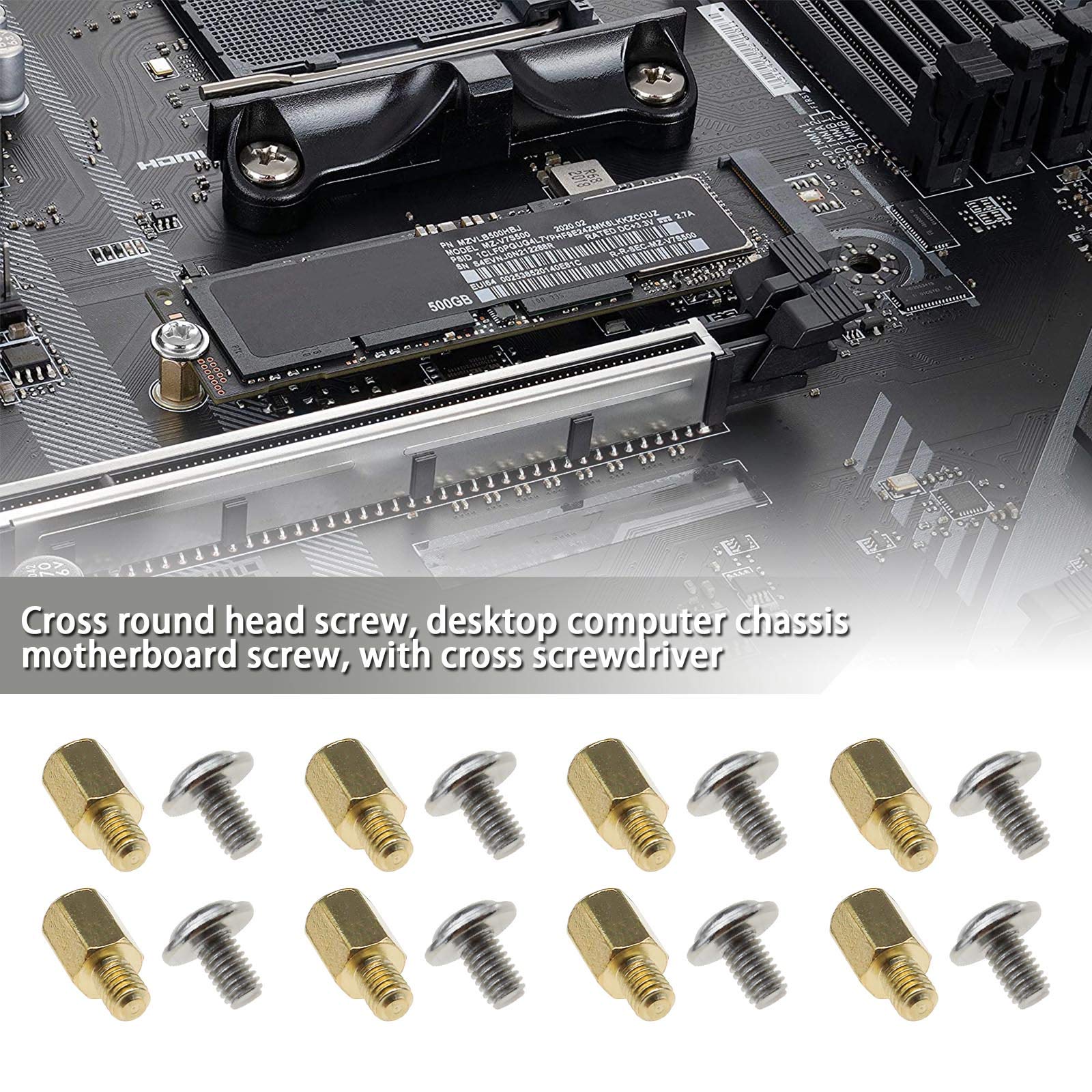Premium M3x6x4mm Brass Standoffs & M3x5mm Screws Kit with Screwdriver - Computer Case Motherboard & Hard Drive Installation Accessories for PC Builders and Tech Enthusiasts - Perfect for DIY Computer Assembly, Upgrades and Repairs