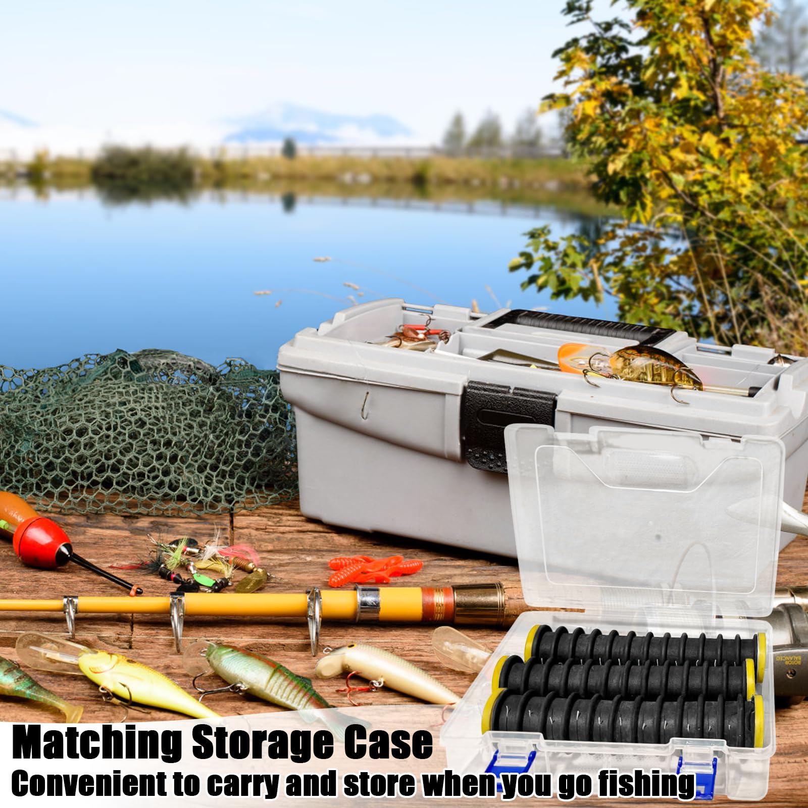 3 Pack Fishing Leader Line Storage Organizer - Snell Holder & Hook Keeper with 36 Line Slots | Tangle-Free Fishing Line Spool Winder for Freshwater & Saltwater Anglers | Perfect for Boat, Shore, and Ice Fishing Trips