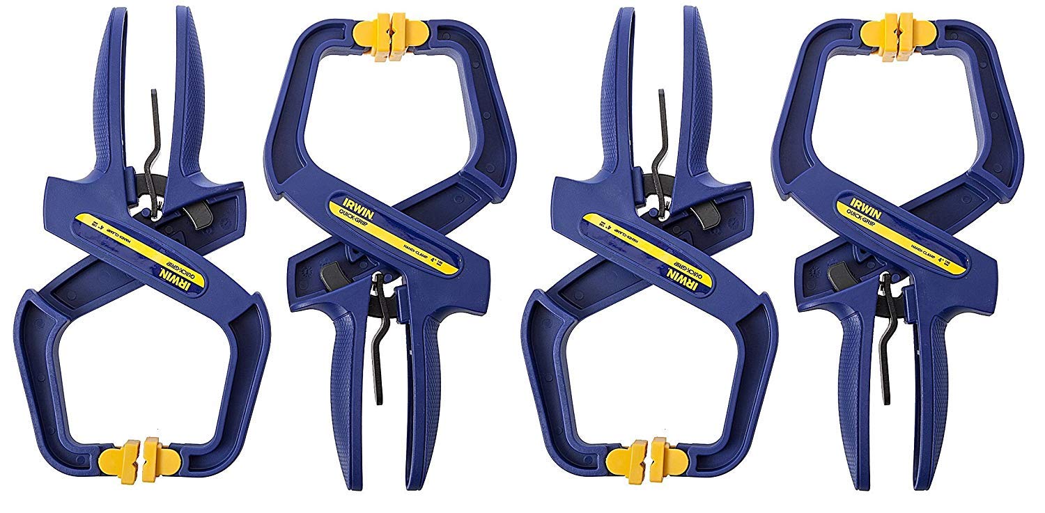 IRWIN Tools QUICK-GRIP Handi-Clamp 2-Inch Clamping Pliers (4-Pack) - Heavy Duty Spring Clamps for Woodworking, DIY Projects, and Home Repairs