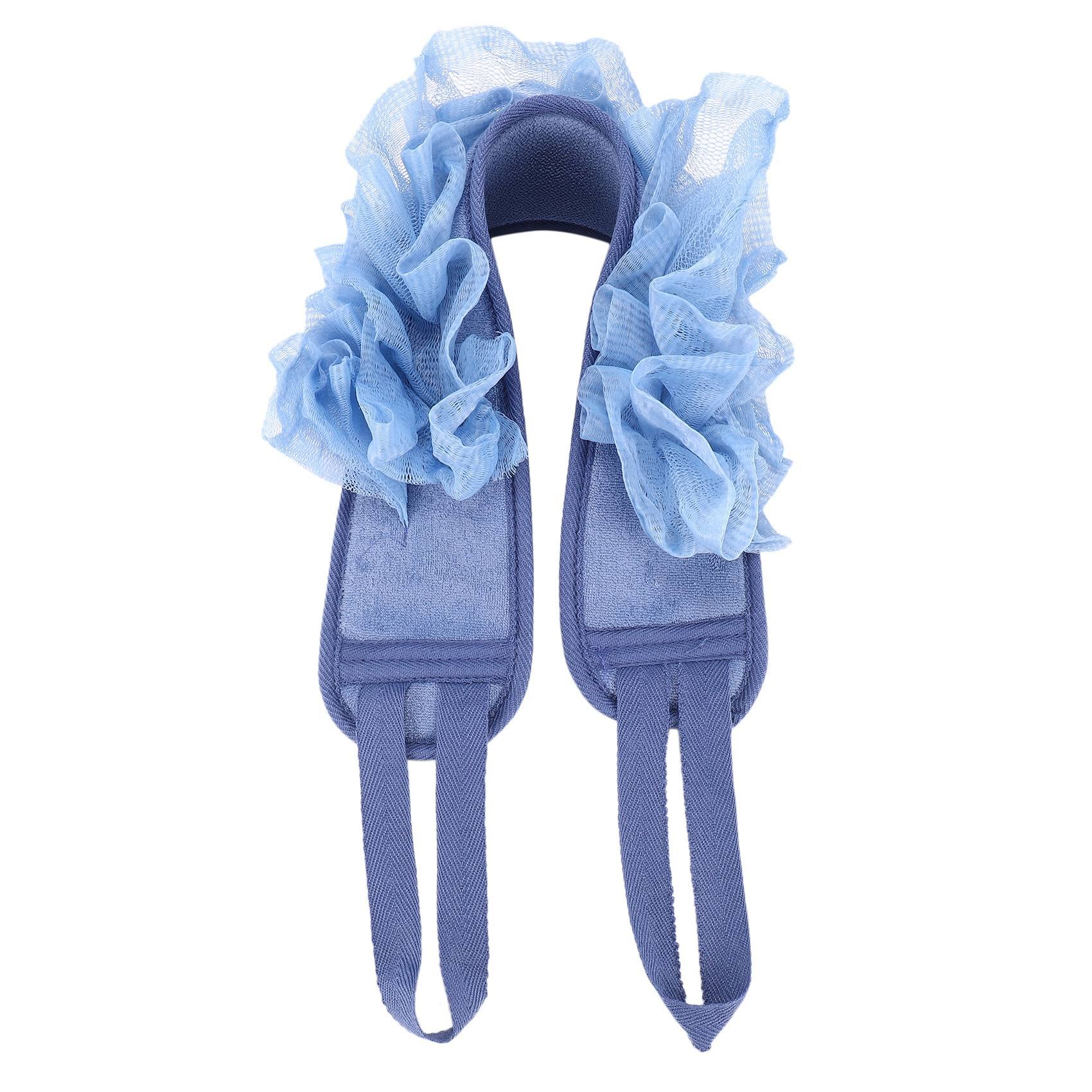 LEYTON Blue Exfoliating Body Wash Sponge - Back Scrubber & Massage Shower Brush for Deep Cleansing | Bath Towel & Shower Cloth for Men & Women | Perfect for Exfoliation & Relaxing Bath Time