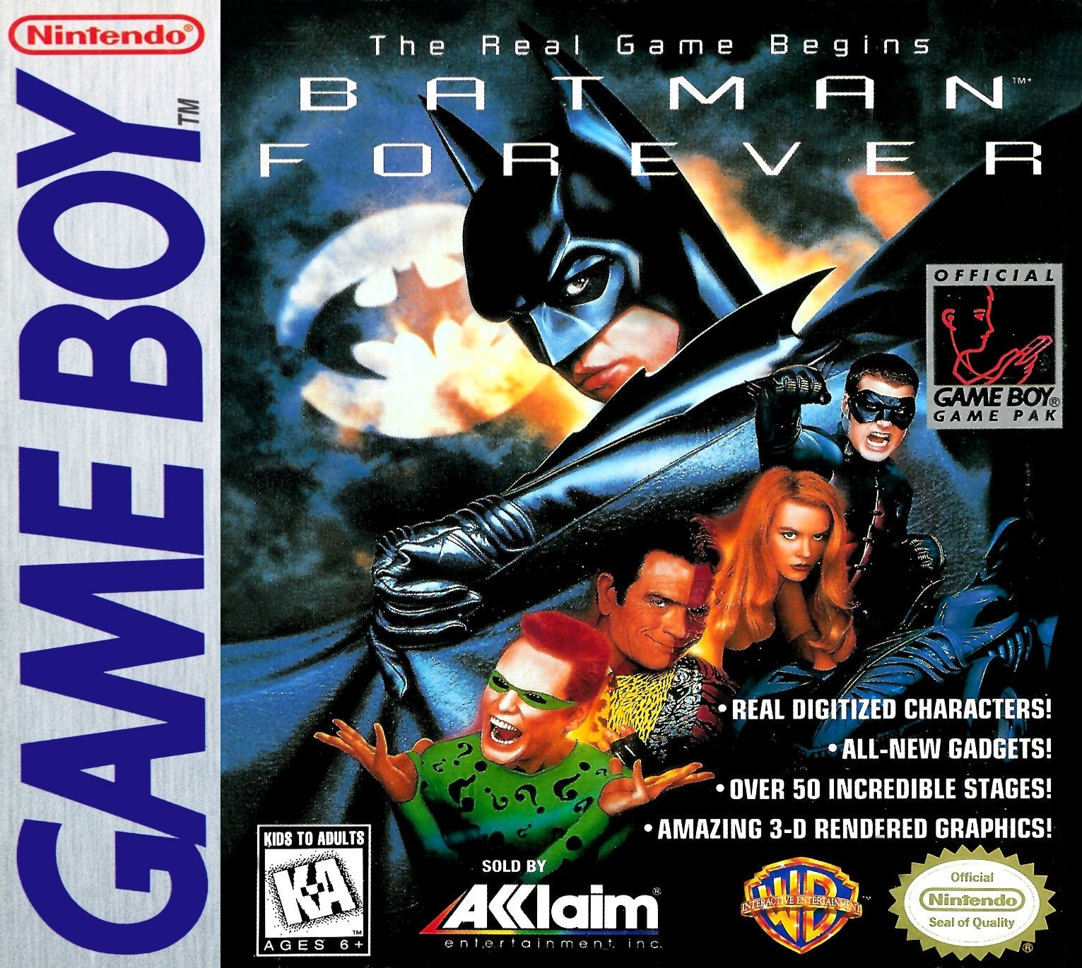 Used Batman Forever Game Boy Video Games - Retro Gaming Collectible for Kids & Adults - Perfect for Nostalgic Play & Collector's Display