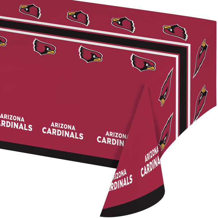 12-Piece Bulk Arizona Cardinals Table Covers - Waterproof NFL Party Decorations for Game Day, Tailgating & Sports Events