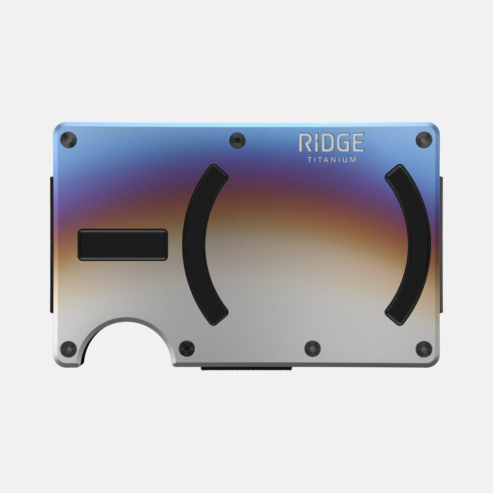 Ridge Wallet for MagSafe - Slim RFID Blocking Minimalist Wallet - Burnt Titanium - Perfect for Everyday Carry & Travel Accessories