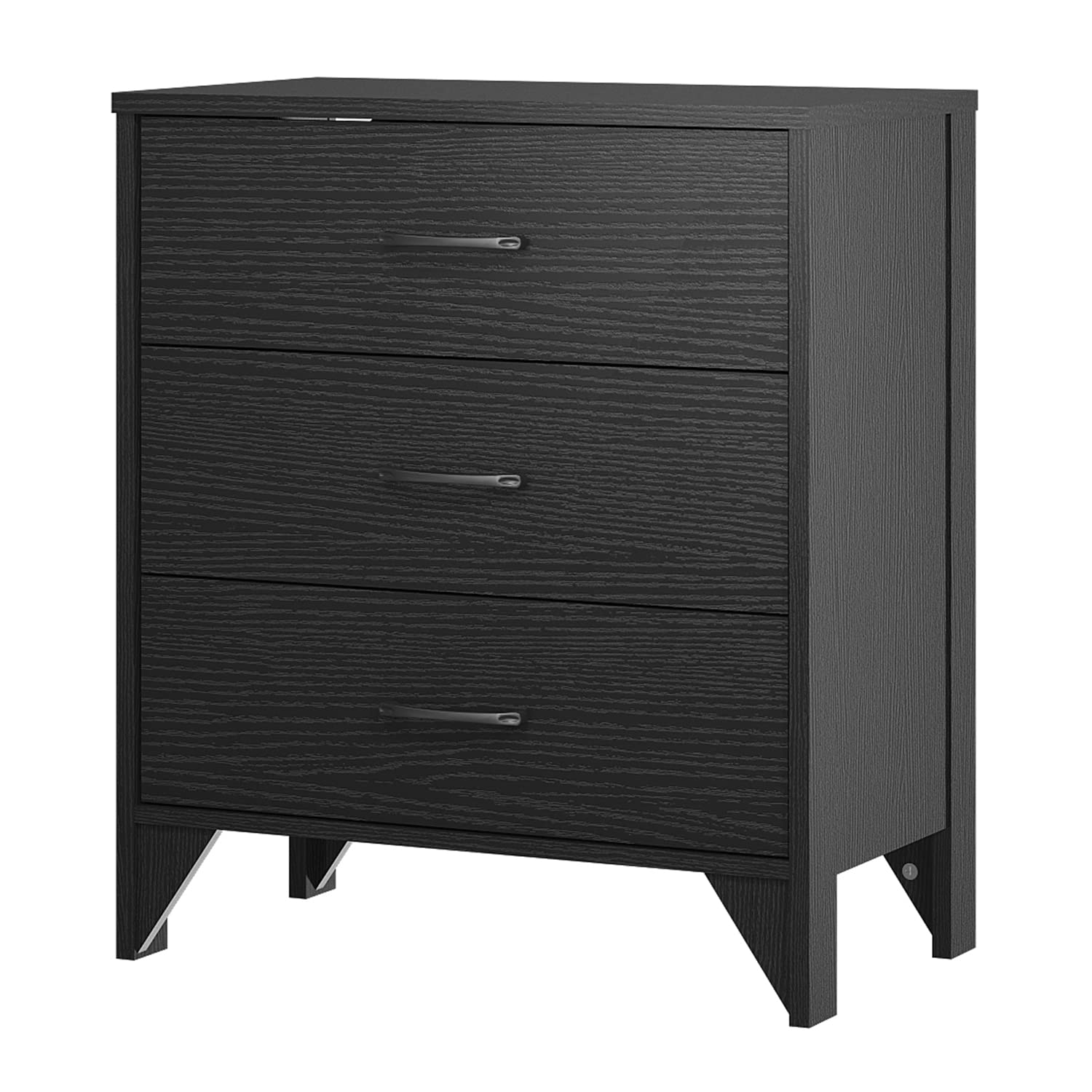 Panana 2/3/4/5/6 Drawer Wooden Dresser - Black 3-Drawer Storage Cabinet for Bedroom Organization | Perfect for Clothes, Toys & Home Decor Storage