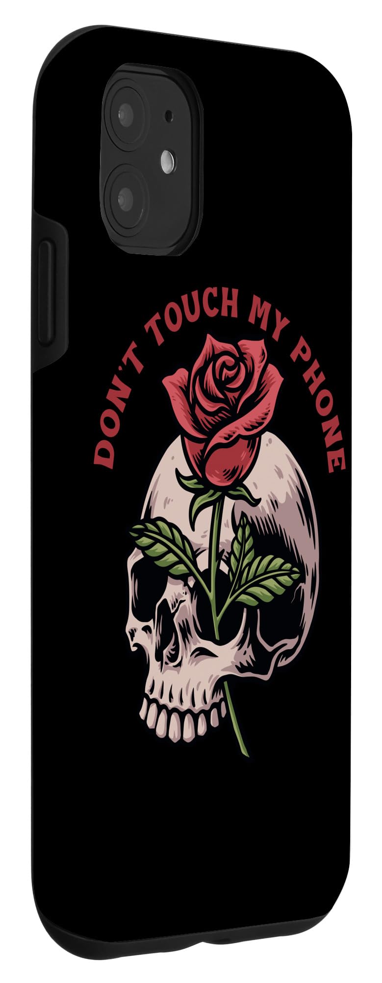 iPhone 11 Case - Skull Rose Flower Skeleton Design Protective Phone Cover | Perfect Gift for Halloween, Gothic Lovers & Unique Style Enthusiasts | Durable Protection for Everyday Use