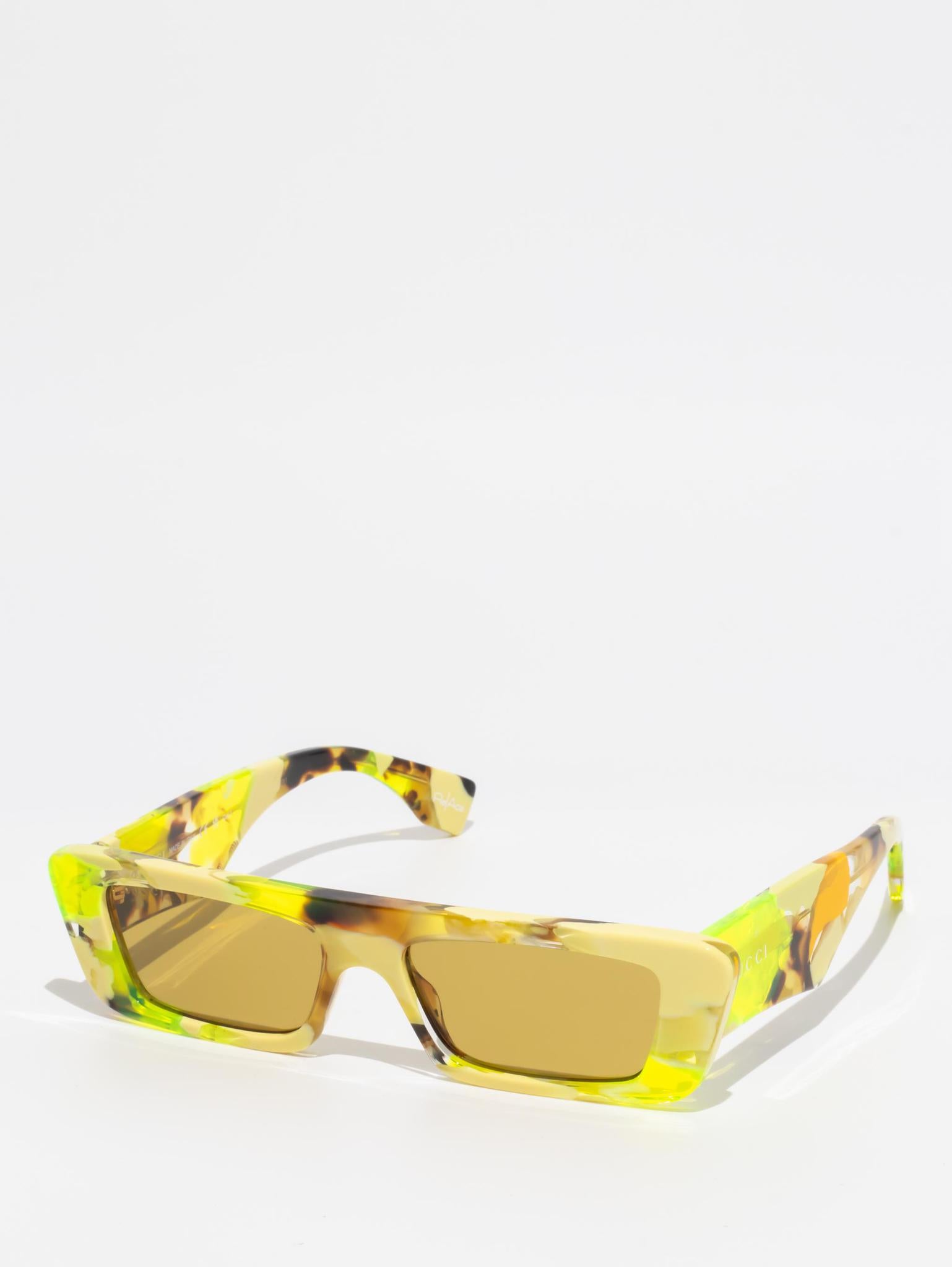 GUCCI GG1625S 001 Yellow Sunglasses for Women - Luxury Designer Shades for Summer, Beach & Outdoor Fashion