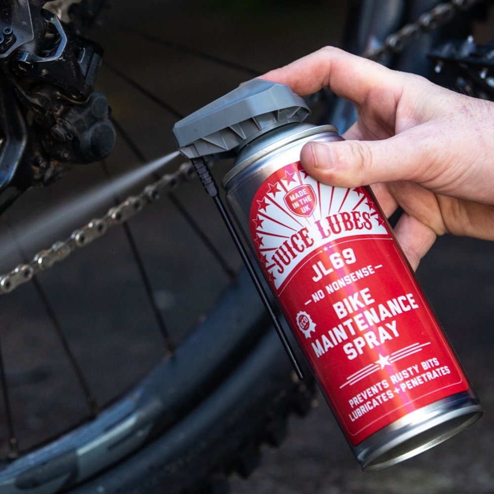 Juice Lubes JL-69 Bike Chain Lubricant Spray - Premium Bicycle Maintenance Oil for Smooth & Quiet Cycling - Ideal for Road, Mountain & Commuter Bikes