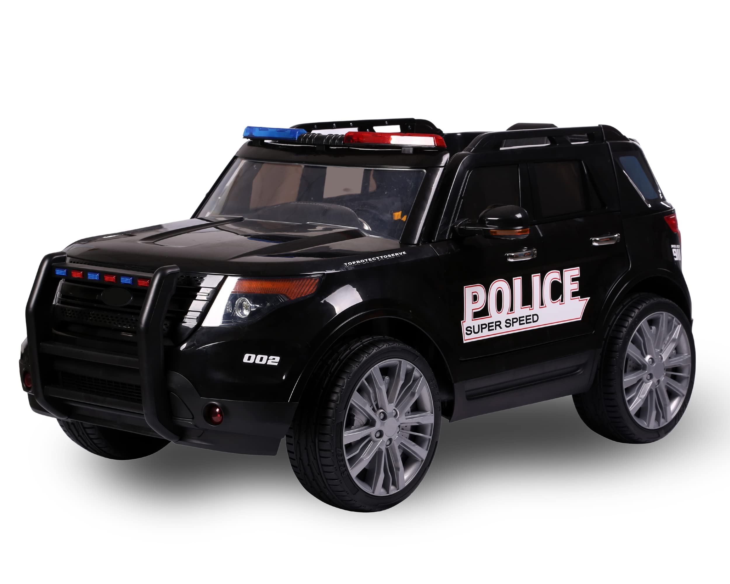 12V Kids Electric Police SUV Ride-On Car with Remote Control, Dual Motors, MP3 Player, LED Headlights & Premium Wheels - Realistic Cop Car Toy for Boys & Girls, Perfect for Indoor/Outdoor Play & Birthday Gifts