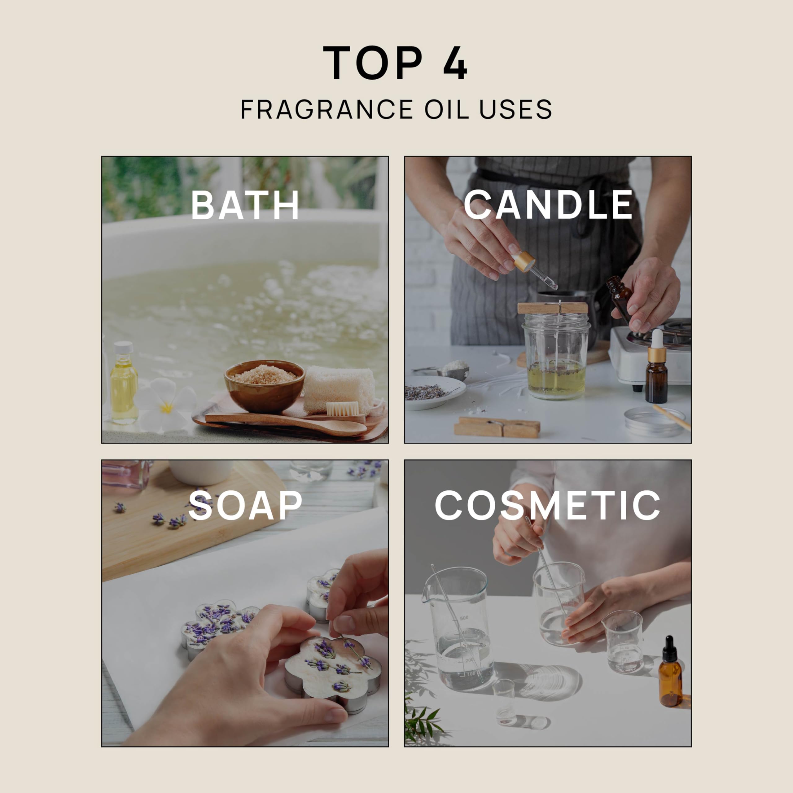 VINEVIDA Lavender Vanilla Fragrance Oil - 4oz Essential Oil for Soap Making, Candle Making, Perfume, Diffusers, Bath Bombs & Linen Spray | Aromatherapy, Home Scenting & DIY Beauty Projects