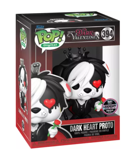 Valentine's Day Exclusive Dark Heart Proto NFT Redemption Funko Pop Vinyl Figure - Limited Edition 1900 Pieces - Perfect for Collectors, Gifts & NFT Enthusiasts
