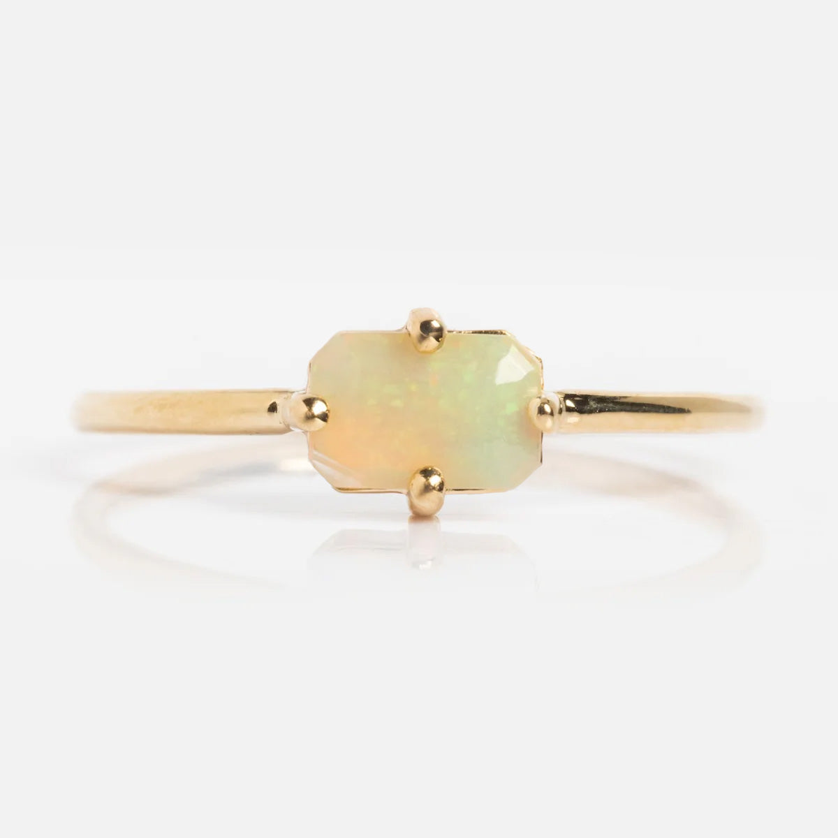 14K Gold Mod Love Birthstone Ring for Women - Personalized Gift for Anniversary, Birthday, Valentine's Day | Elegant Stackable Jewelry for Everyday Wear