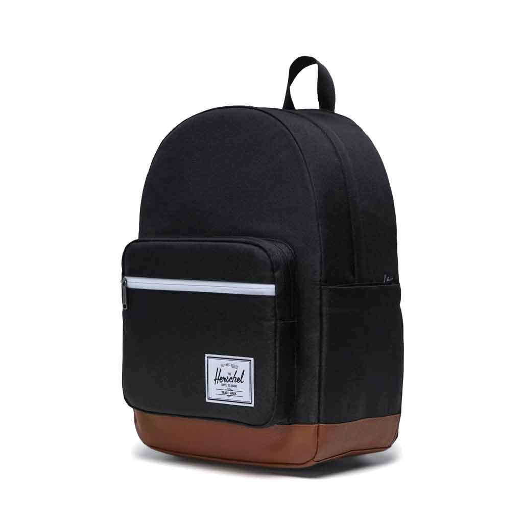 Herschel Pop Quiz Backpack - Stylish & Durable School & Travel Backpack for Men & Women - Perfect for College, Work & Outdoor Adventures (Black/Tan)