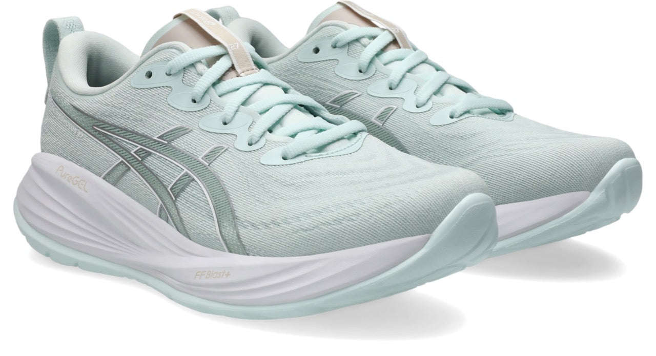 ASICS Women's GEL-Cumulus 27 Running Shoes - Lightweight Cushioned Sneakers for Women (300 Pure Aqua/White) | Perfect for Road Running, Jogging & Gym Workouts