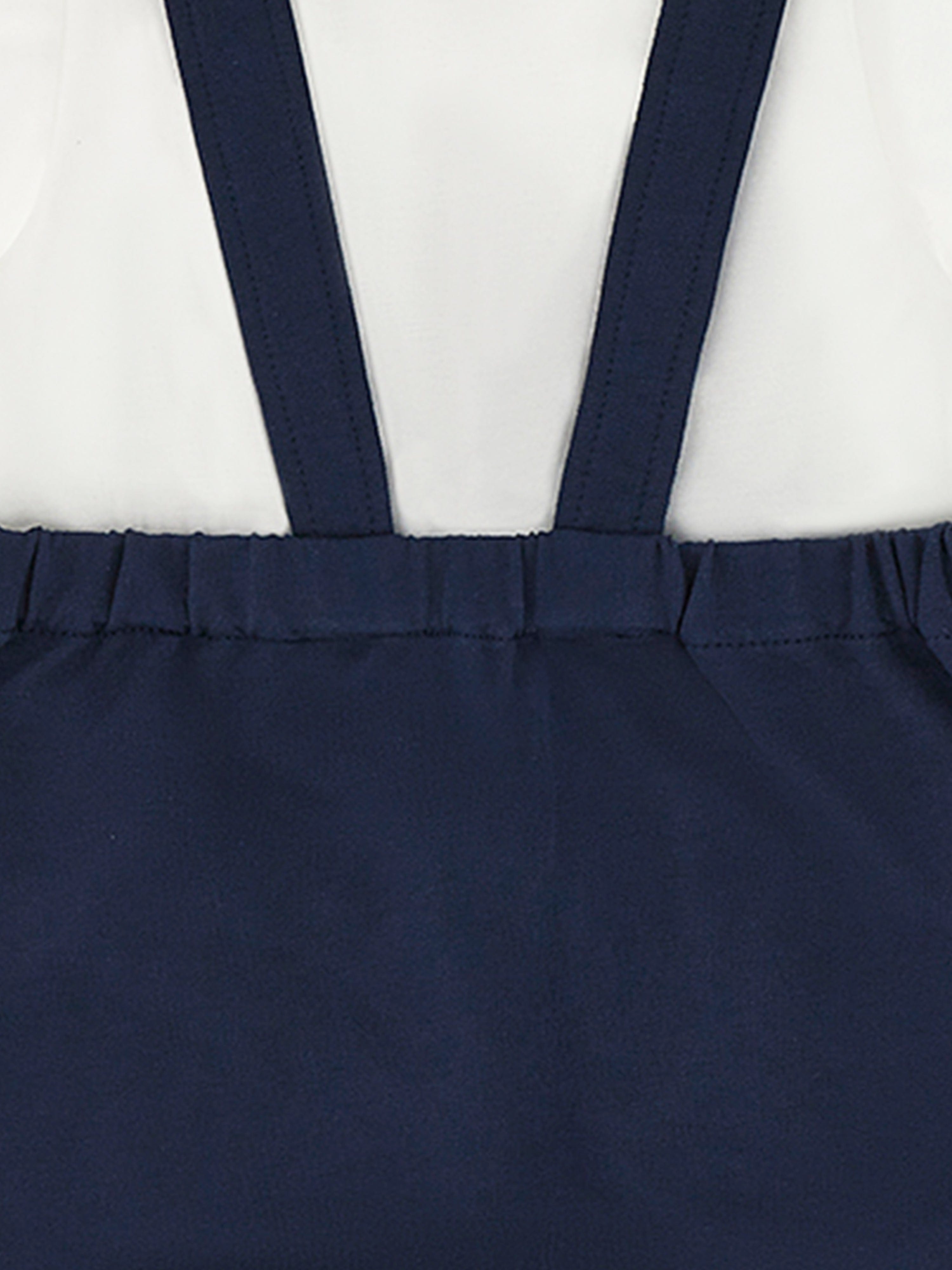 Baby Boys Navy Blue T-Shirt and Dungarees Set - Cute Outfit for Playtime, Daycare & Photo Shoots