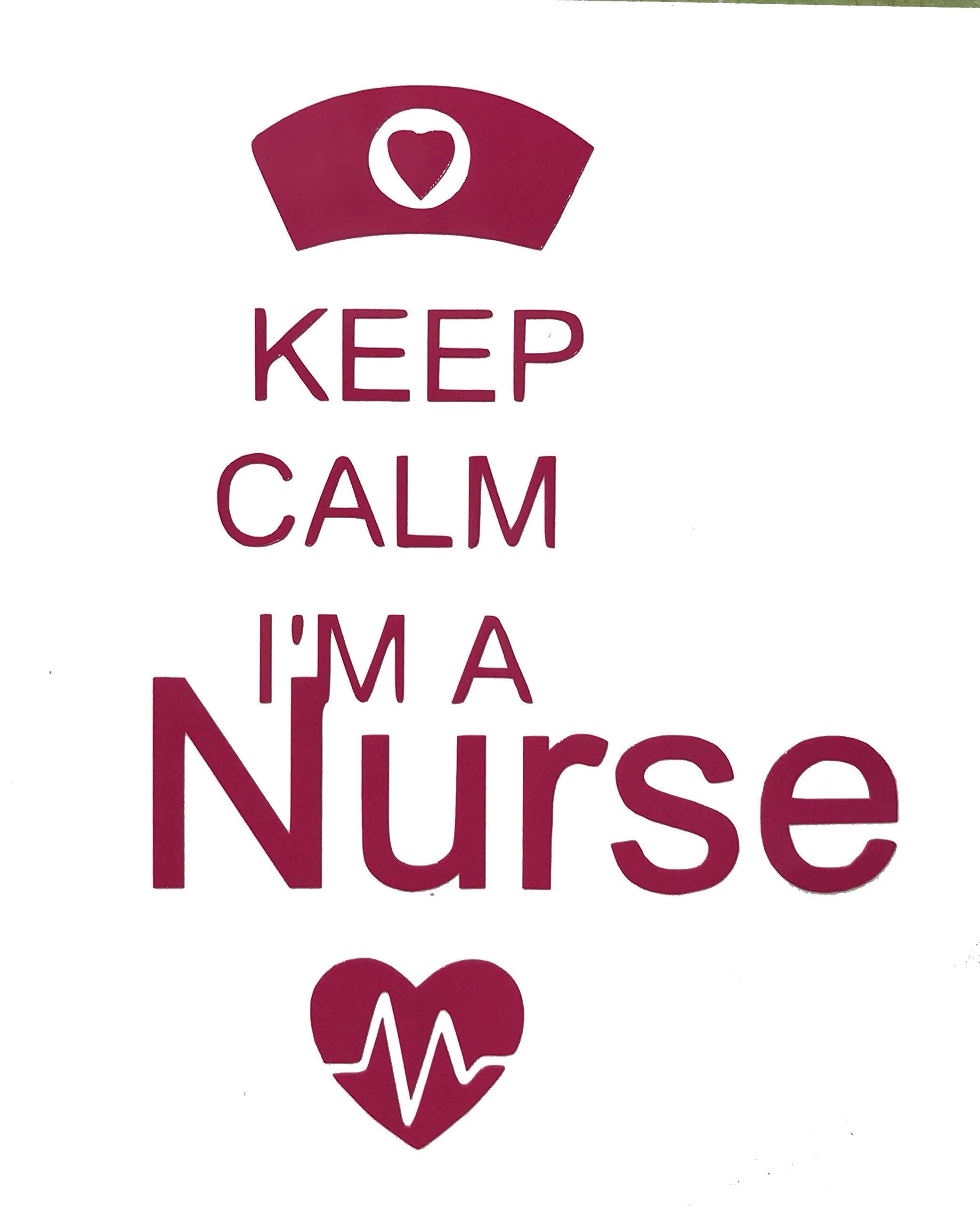 Custom Keep Calm Nurse Vinyl Decal - Nursing Bumper Sticker for Tumblers, Laptops, Car Windows - Pick Size and Color - Perfect for Nurses, Healthcare Workers, and Medical Students