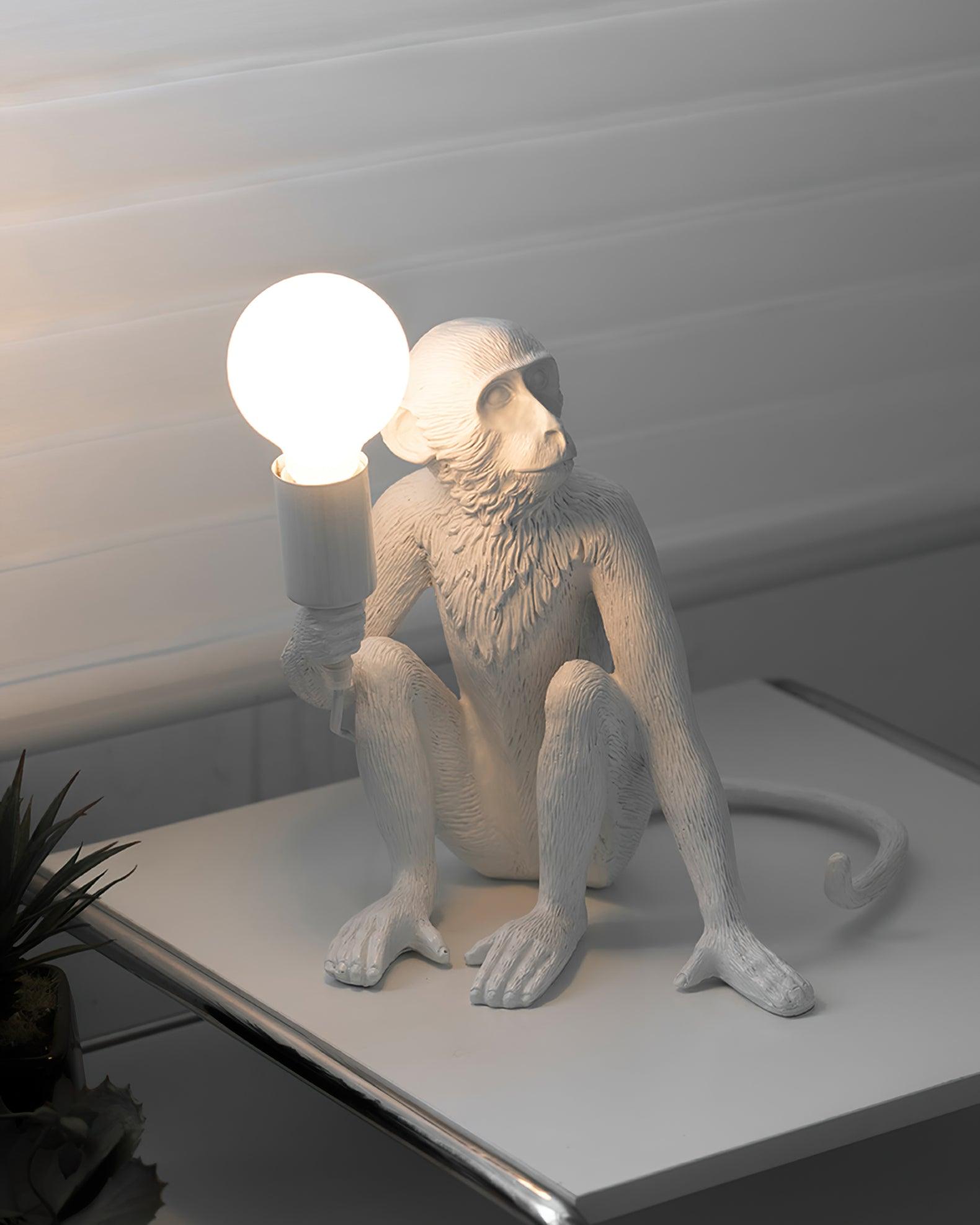 Cute Monkey Table Lamp for Kids - Night Light & Decor for Bedroom, Nursery, Study Room - Perfect for Reading, Relaxing & Creating a Cozy Atmosphere