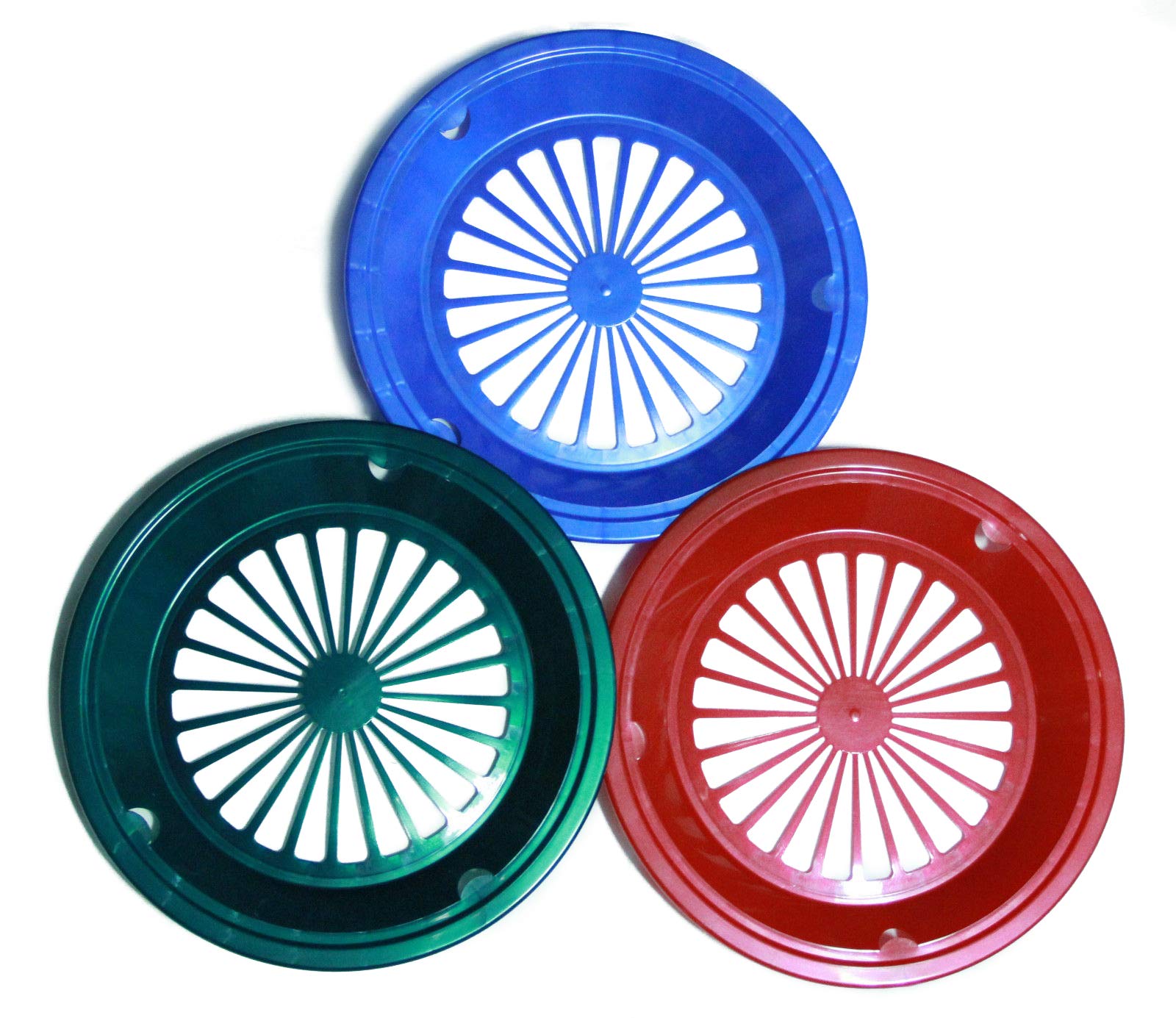 6-Pack Colorful Paper Plate Holders - Green, Red, Blue - Perfect for Picnics, BBQs, Parties & Camping - Durable Disposable Tableware for Outdoor Events & Home Gatherings