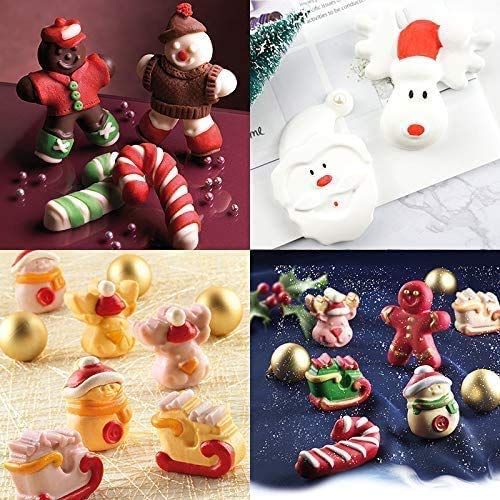 2-Pack Christmas Tree Silicone Baking Molds - 6 Cavity Holiday Cookie, Candy & Chocolate Molds for Festive Baking - Perfect for Christmas Cookies, DIY Gifts & Holiday Dessert Decorating