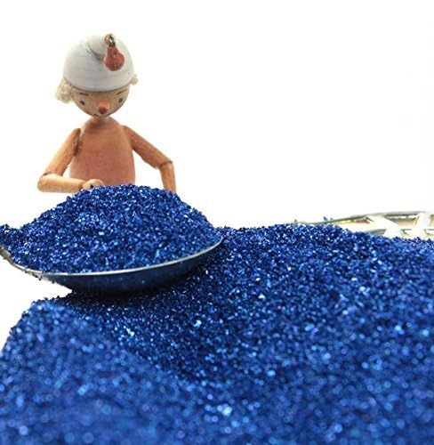 Premium Dark Blue German Glass Glitter - 4oz (90 Grit) for Crafts, DIY & Nail Art | Sparkling Fine Glitter Powder for Resin, Slime & Holiday Decorations