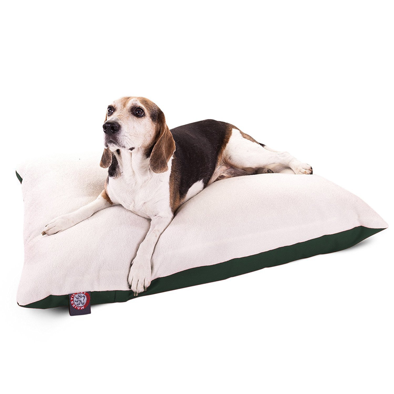 Washable Removable Slipcover Medium Dog Bed 30x40 Inch - Soft Crate & Kennel Bed for Medium Breed Dogs - Comfortable Pet Bed for Sleeping, Lounging & Travel - Green