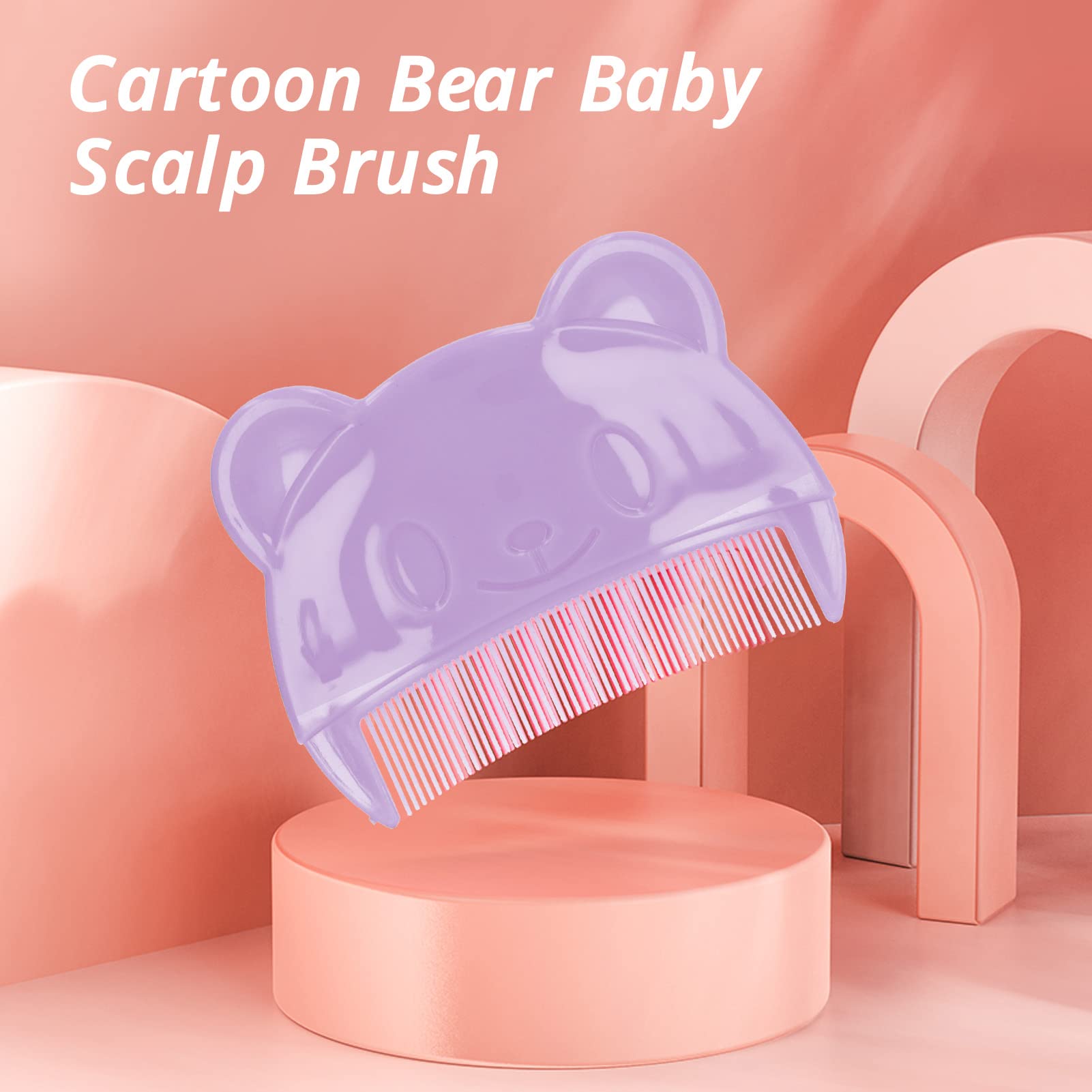 Soft Silicone Baby Bath Brush & Comb Set with Bristle Brush and Storage Box - Gentle Newborn & Toddler Bathing Essentials for Sensitive Skin | Perfect Baby Shower Gift & Registry Must-Have