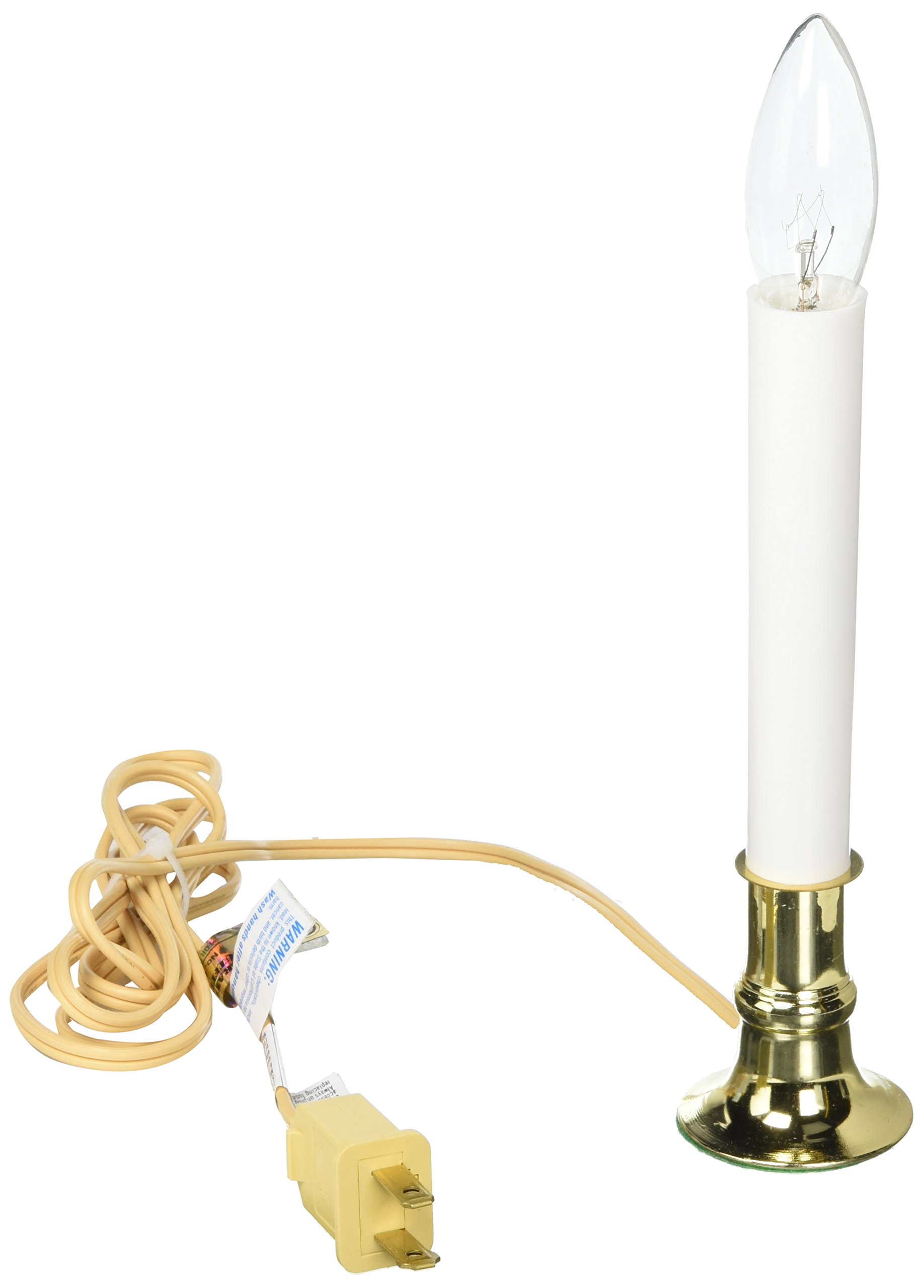 Darice 7-Inch Electric Welcome Candle Lamp with Motion Sensor - Set of 4 Battery-Operated Flameless Candles for Home Decor, Wedding Centerpieces & Holiday Displays