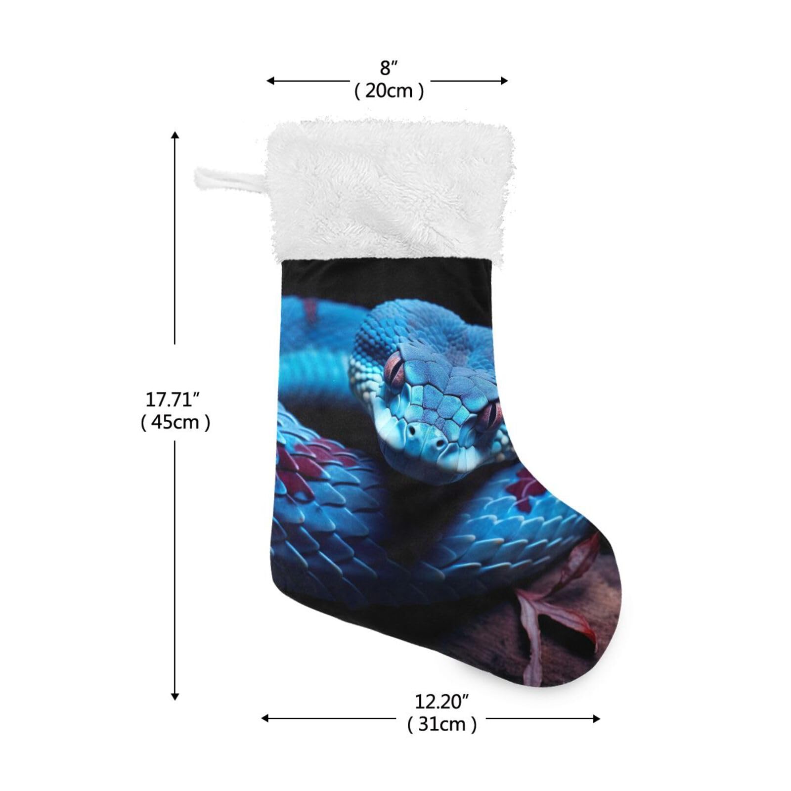 Personalized 18 Inch Corn Snake Christmas Stockings - Cute Snowflake Xmas Stocking for Holiday Decorations, Family Party & Gifts | Perfect for Fireplace Mantel, Tree Decor & Festive Home Styling