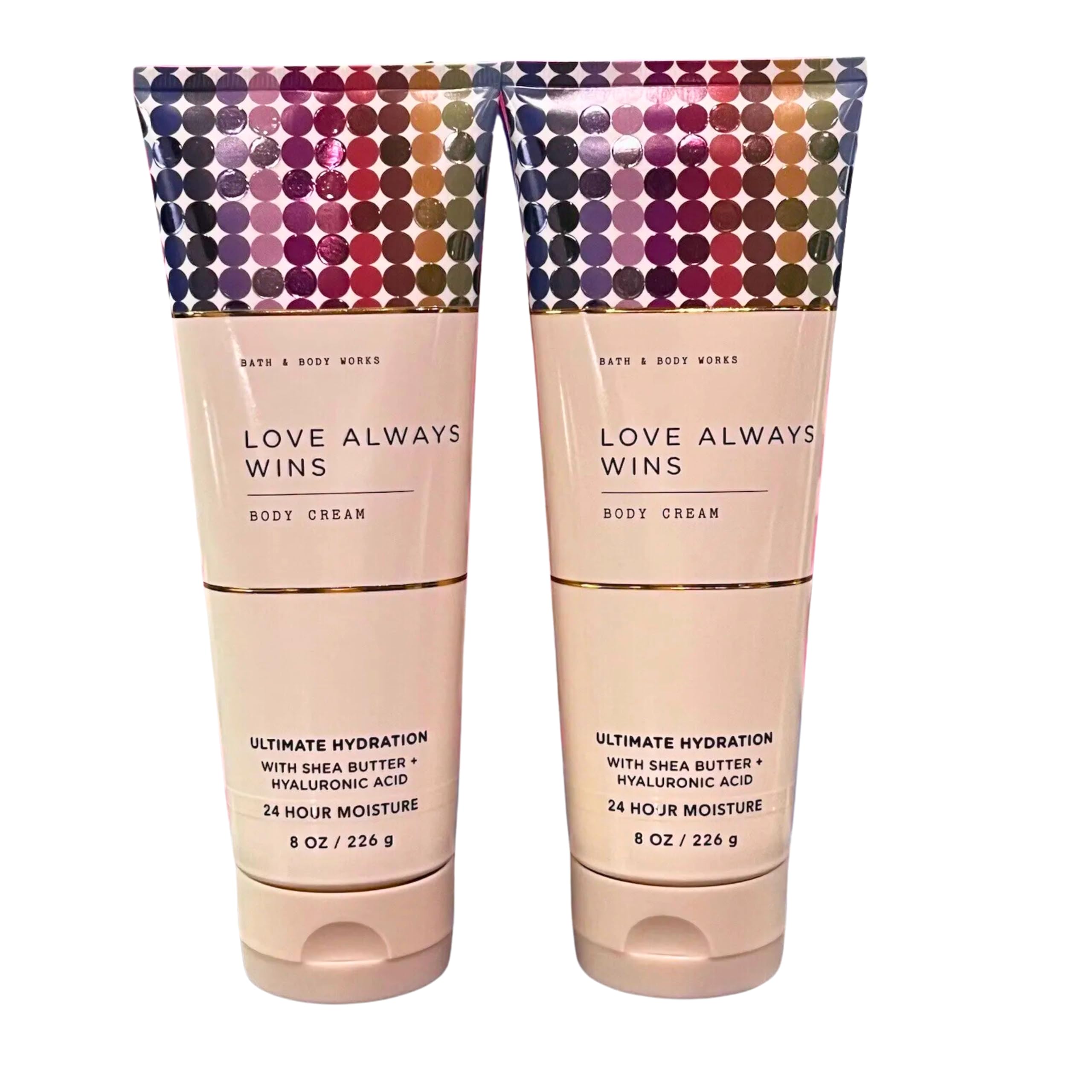 Bath & Body Works Body Cream Set of 2 - 8oz Each with Aloe, Vitamin E & Shea Butter (Love Always Wins) | Moisturizing Lotion for Dry Skin, Perfect for Daily Use & Gift Giving