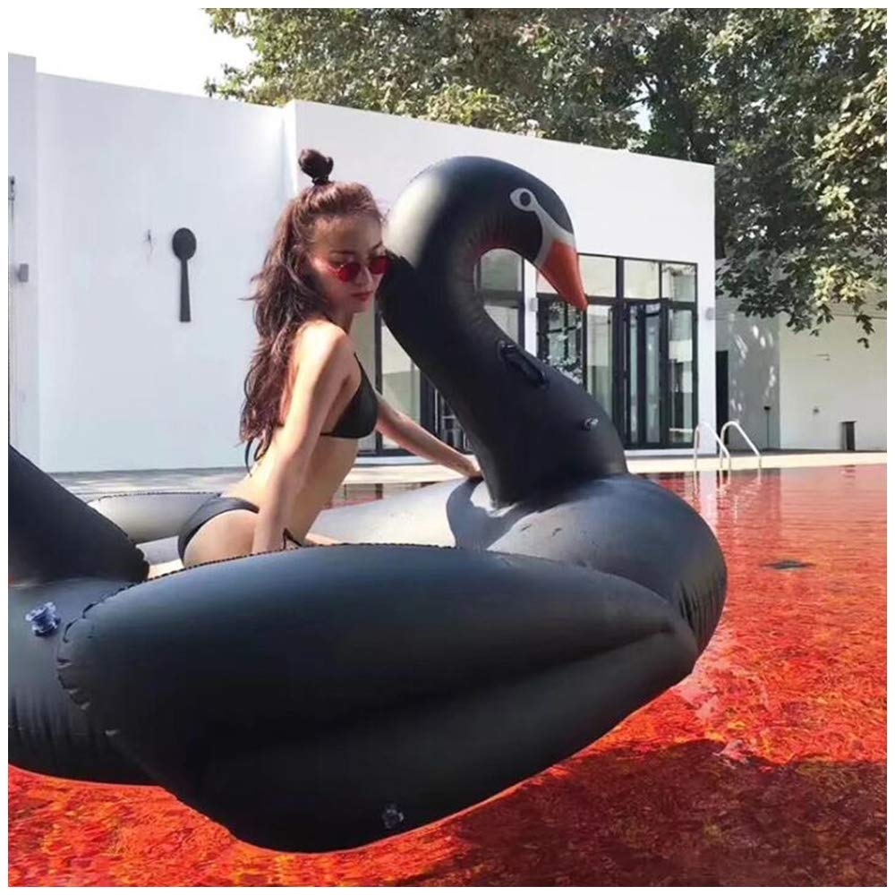 Premium PVC Inflatable Pool Floats - Black Swan Design for Swimming, Beach Parties & Summer Fun | Durable Floating Tubes for Adults & Kids | Perfect Birthday Gift & Pool Party Supplies