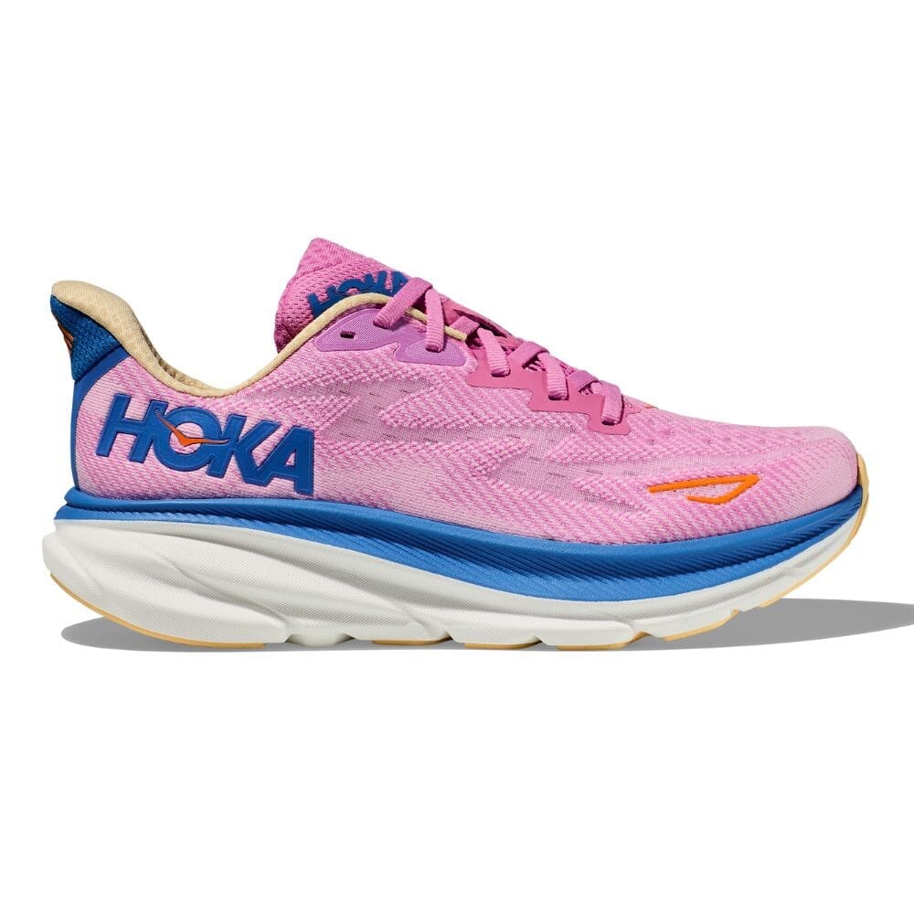 Hoka Women's Clifton 9 Wide Running Shoes - Lightweight Cushioned Sneakers for Road Running, Jogging & Walking - Comfortable Athletic Shoes for Women with Arch Support