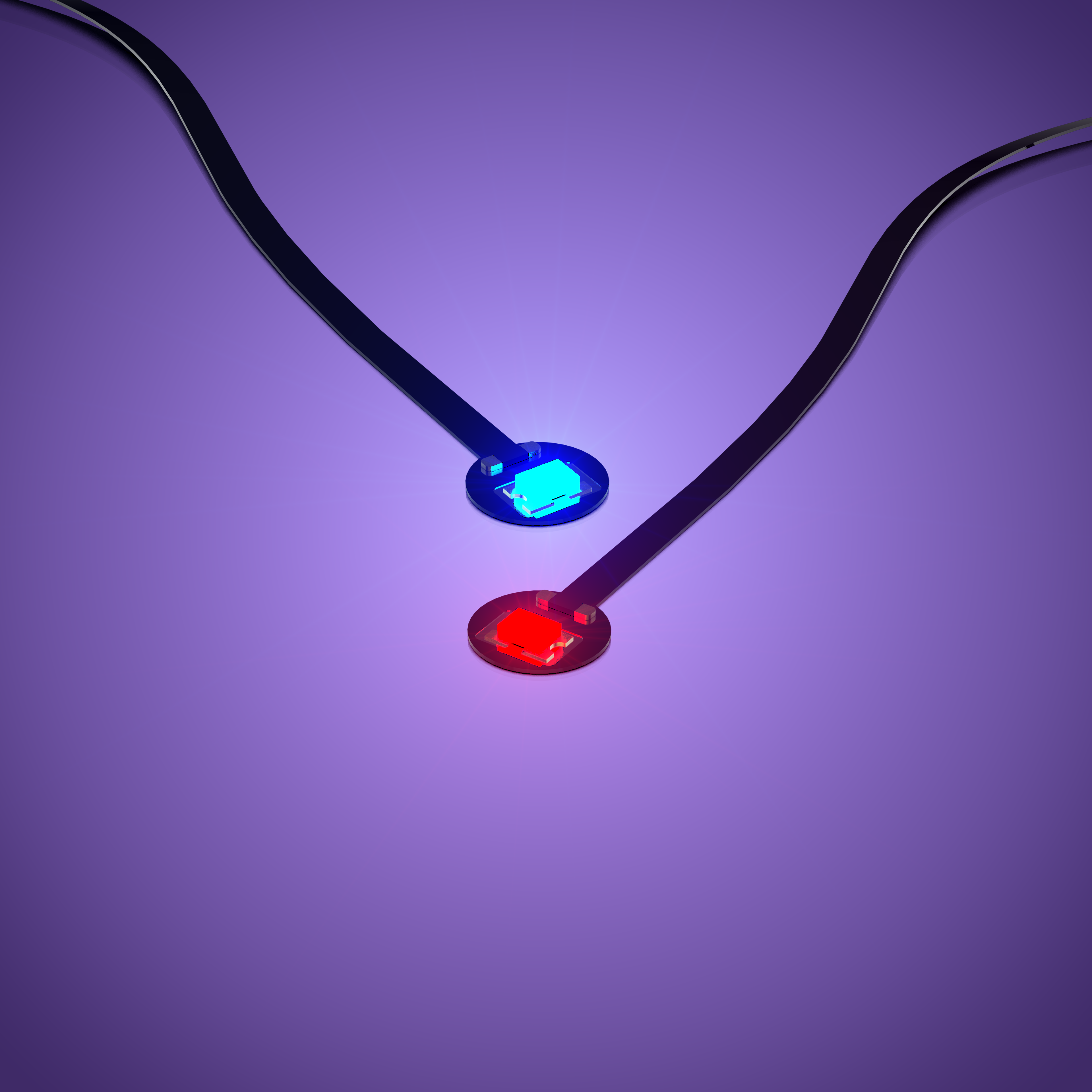 Astro Light Regular Red to Blue 30cm (2 Pack) - Color Changing LED Lights for Room Decor, Parties, and Nighttime Ambiance